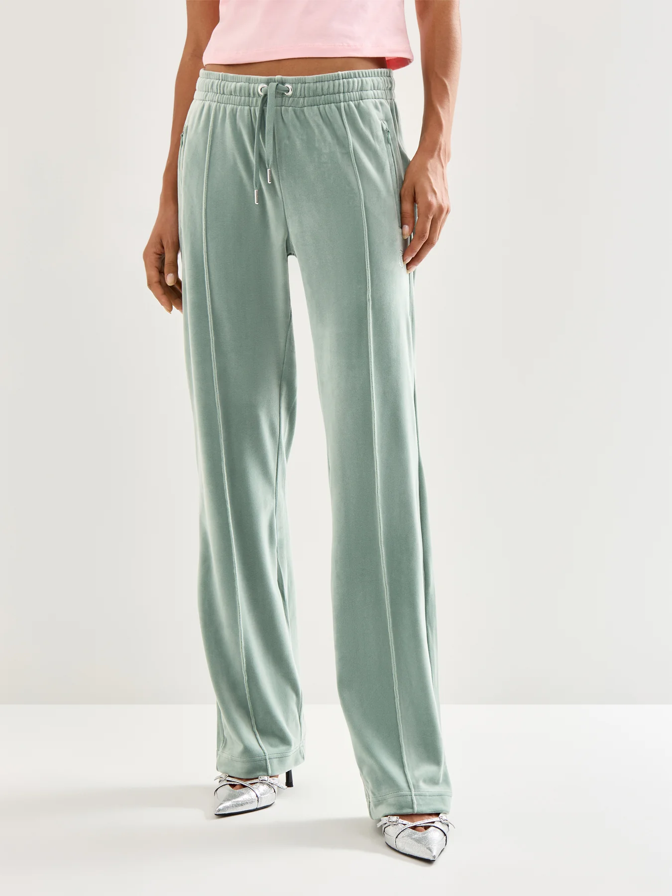 Tina Sweat Pants Diamante in Chinois Green - Image 4