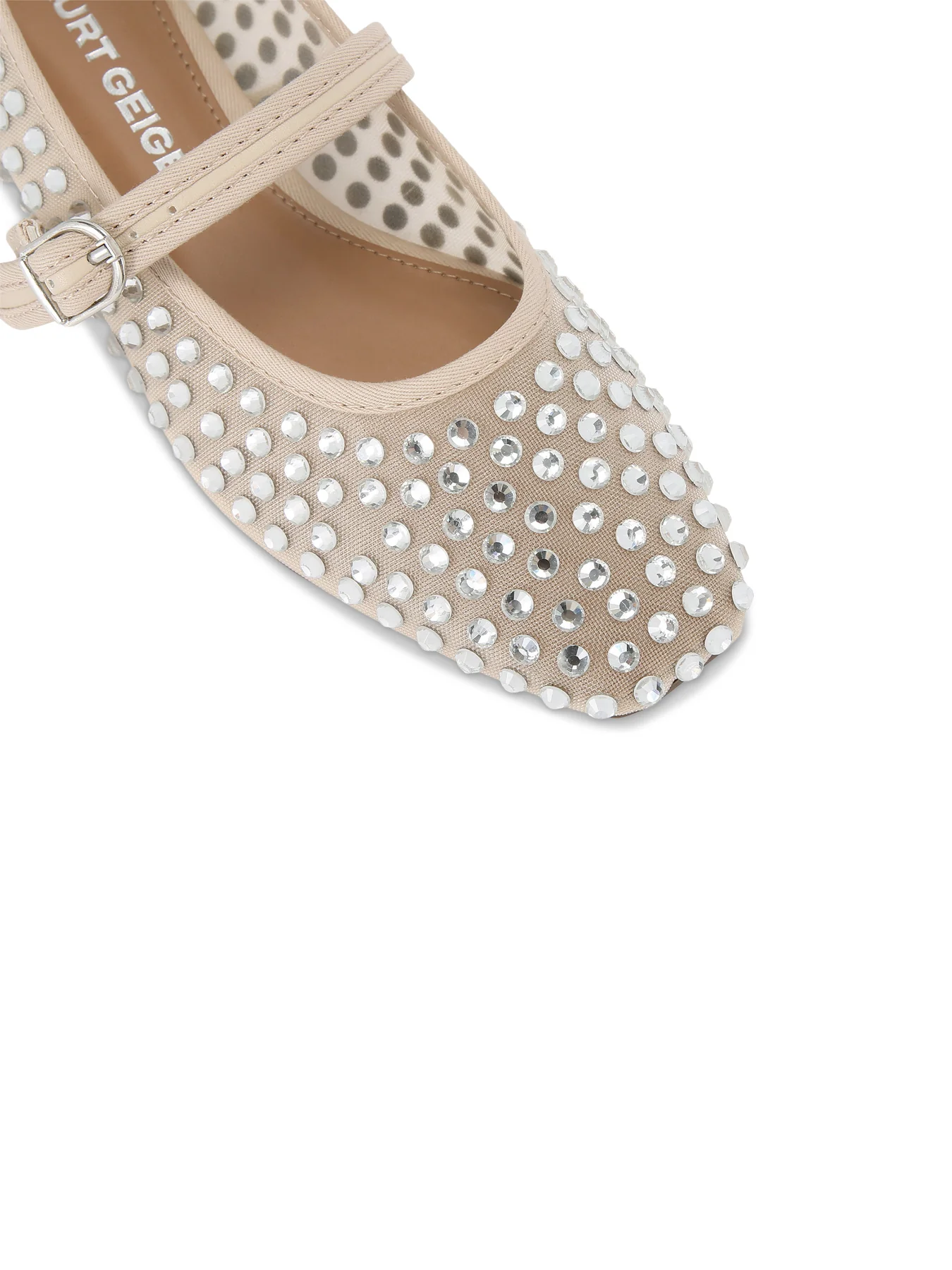 Nina Mesh Gem Blush Ballet Flats - Image 4