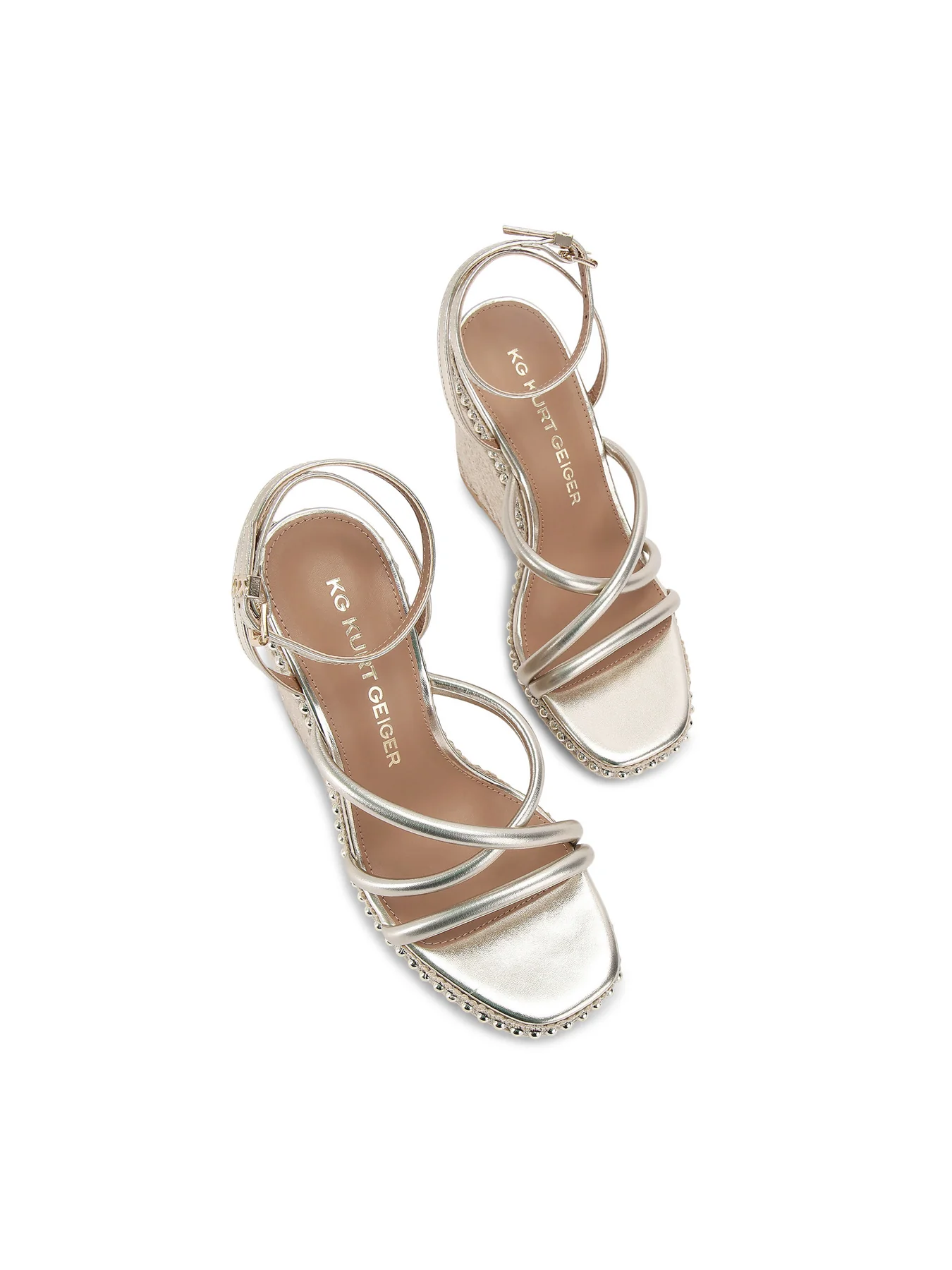 Peyton Wedge Sandals Gold - Image 2