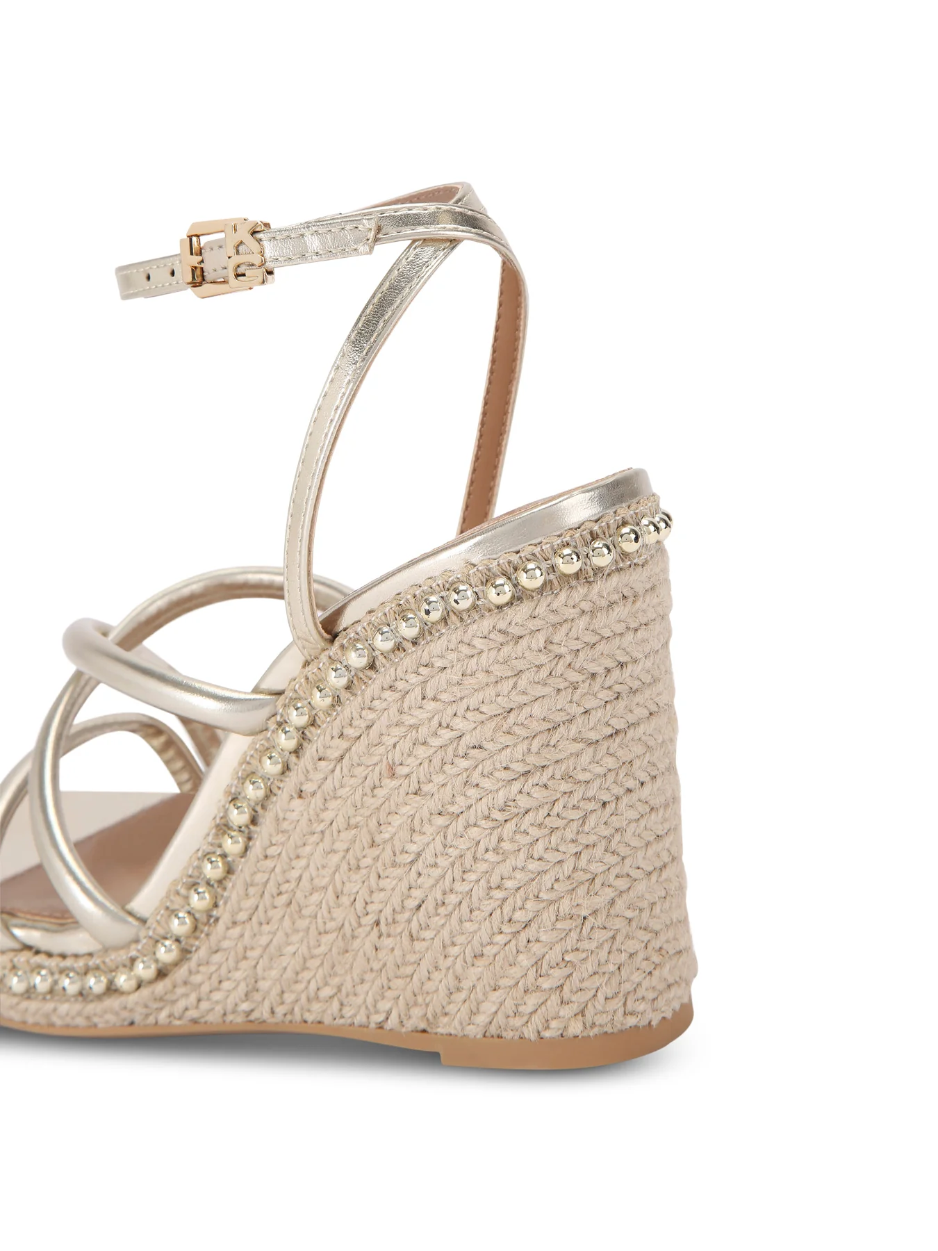 Peyton Wedge Sandals Gold - Image 3