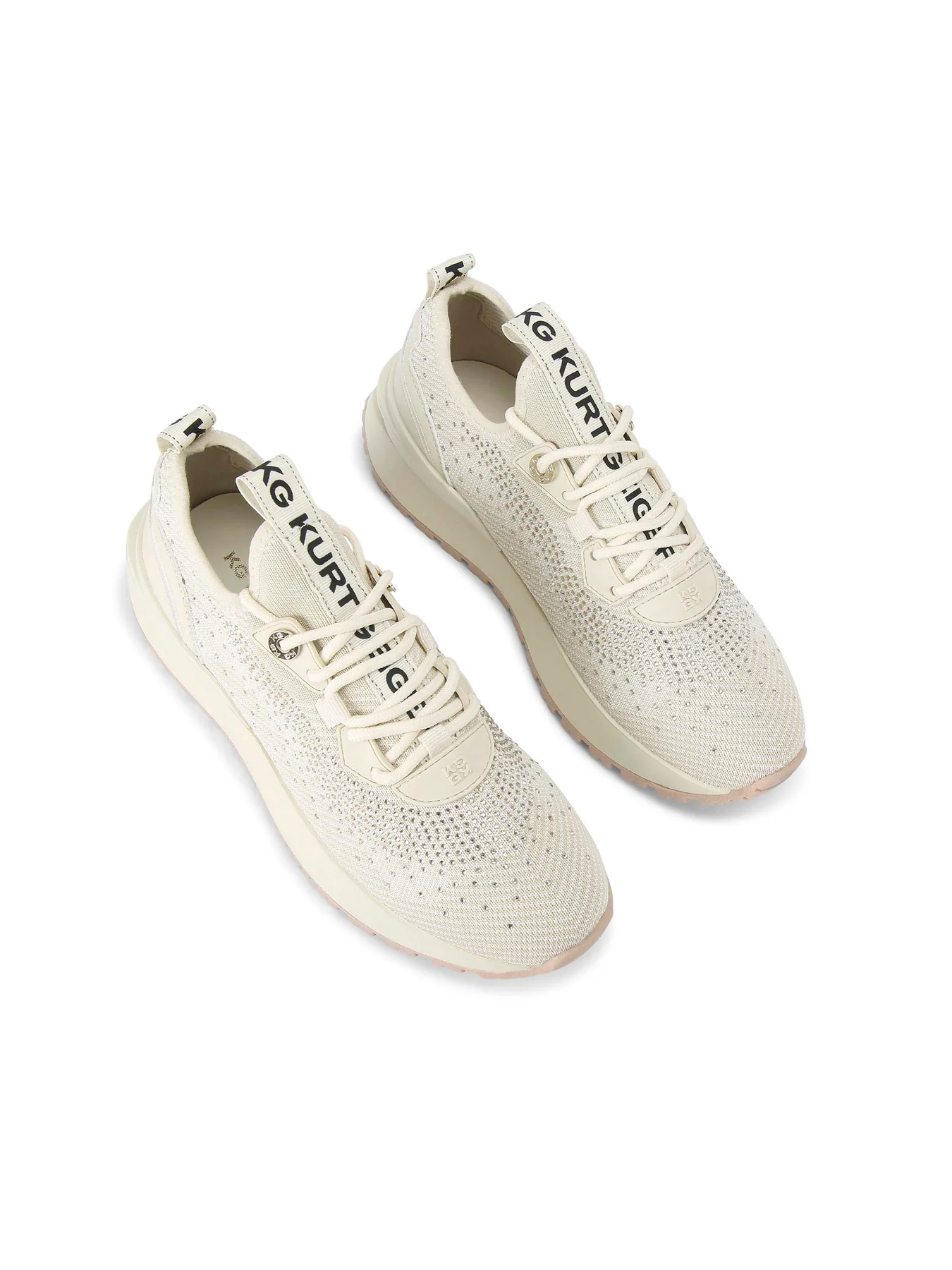Louisa Knit Gem Bone Trainers - Image 2