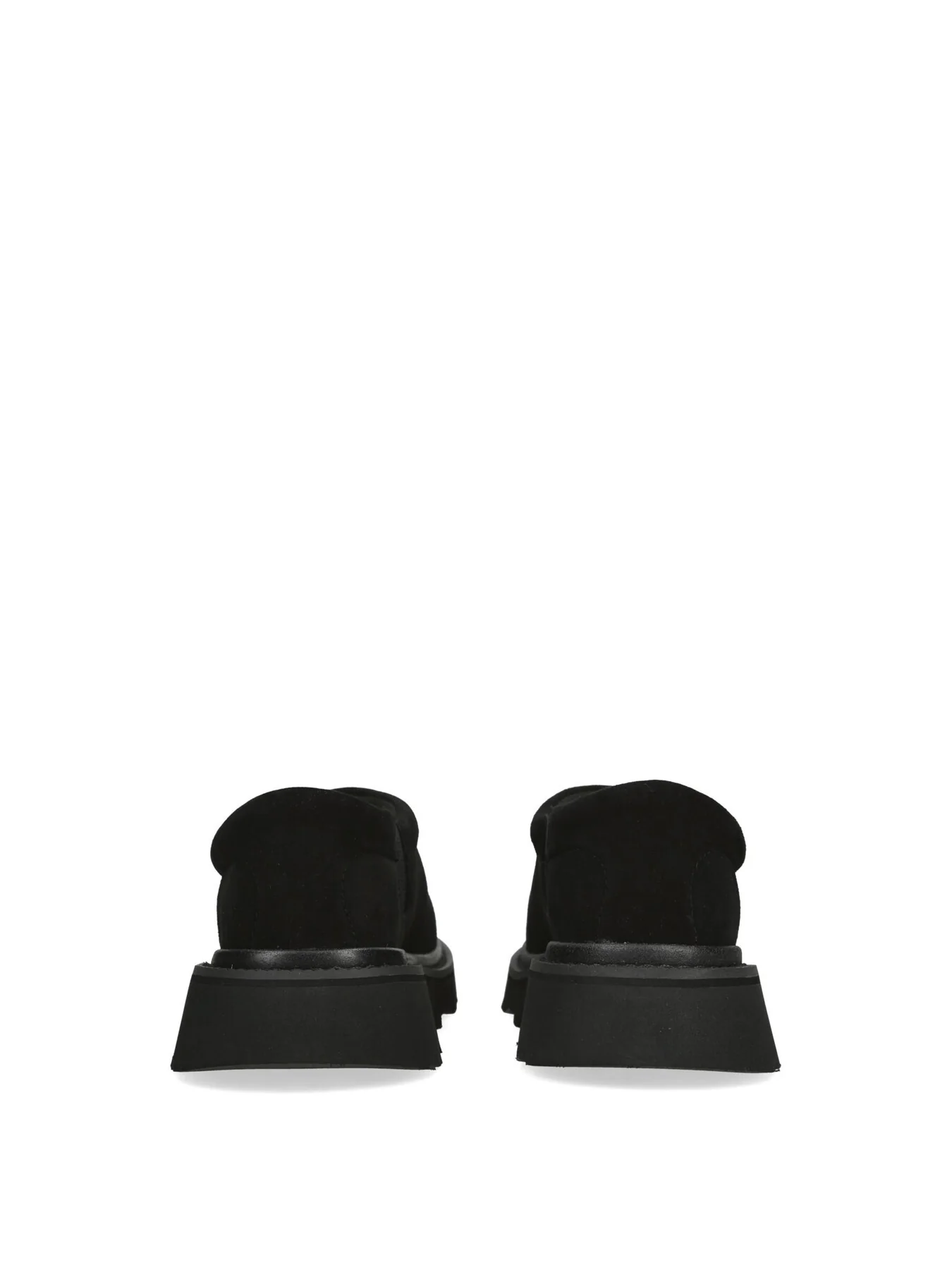 Mens Tasman Lug Suede Mules Black - Image 3