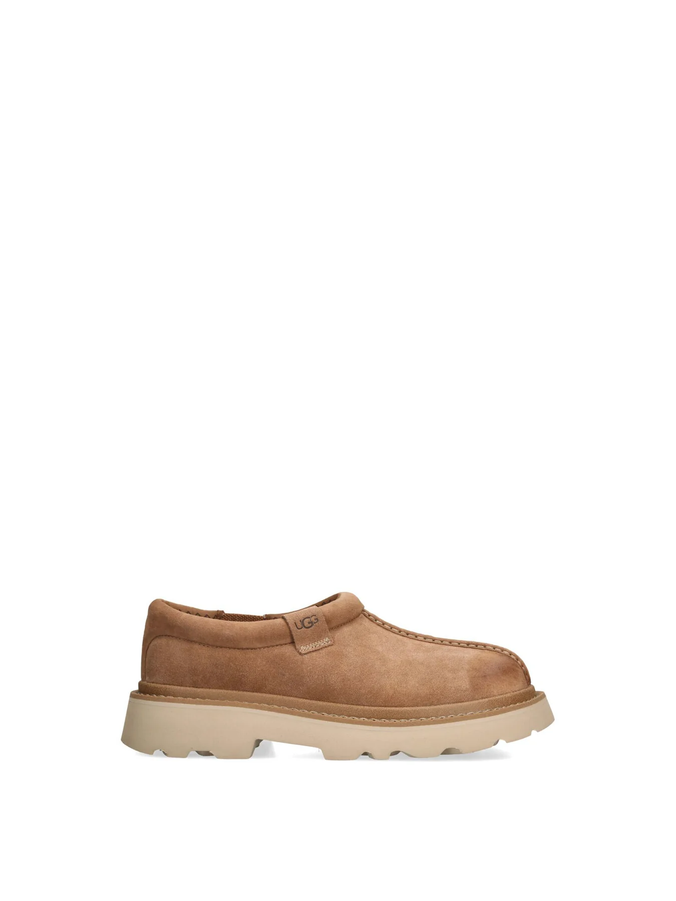 Mens Tasman Lug Suede Mules Rust - Image 4