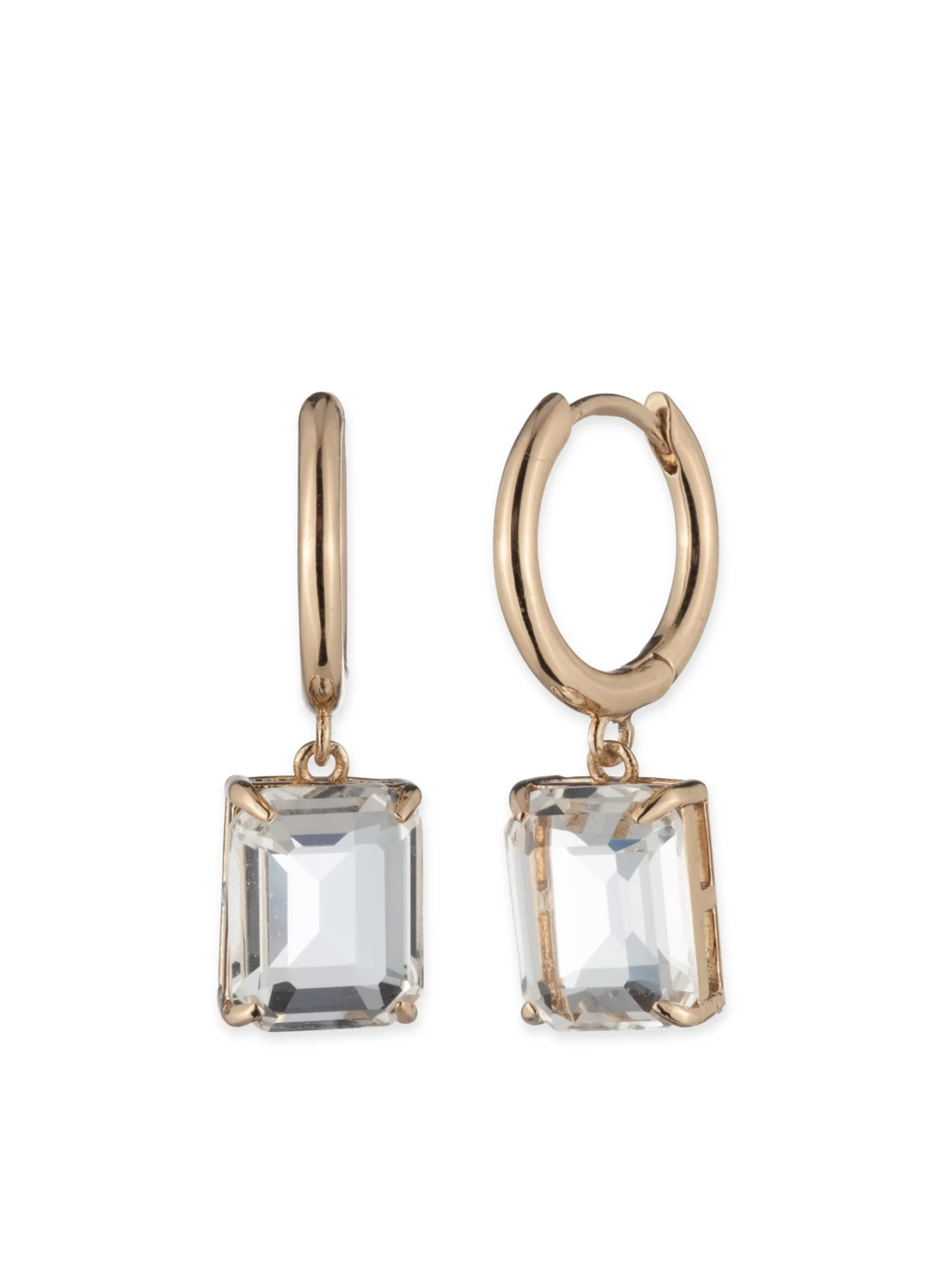 Pe Stone Huggie Drop-Gldcry Earrings