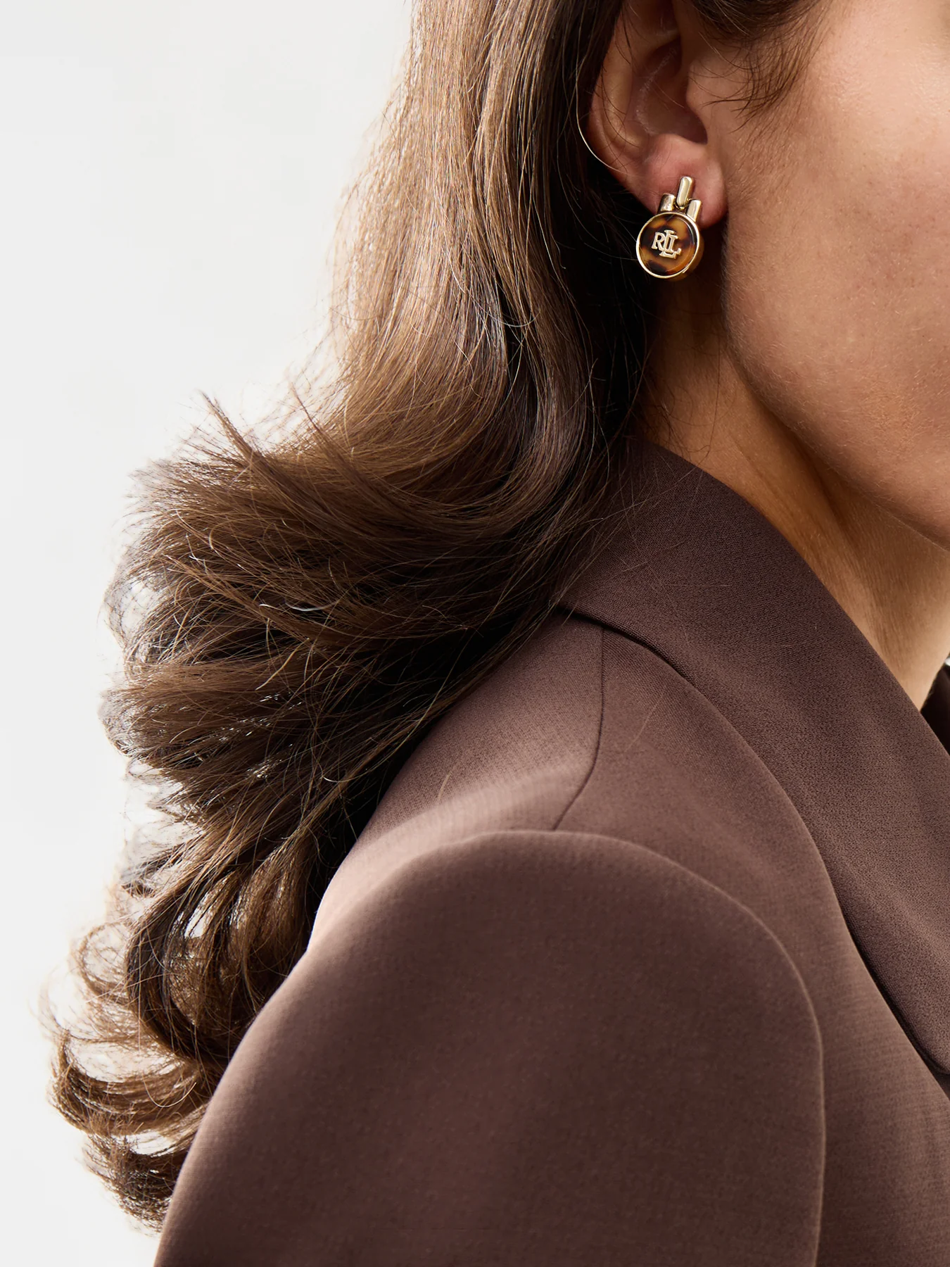 Pierced Logo Tort Drop Earrings - Image 2