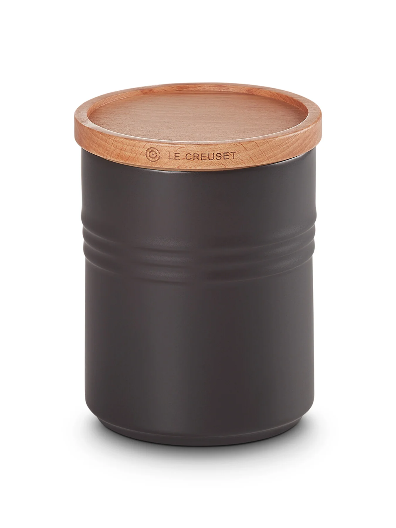 Medium Storage Jar with Wood Satin Black - Image 4
