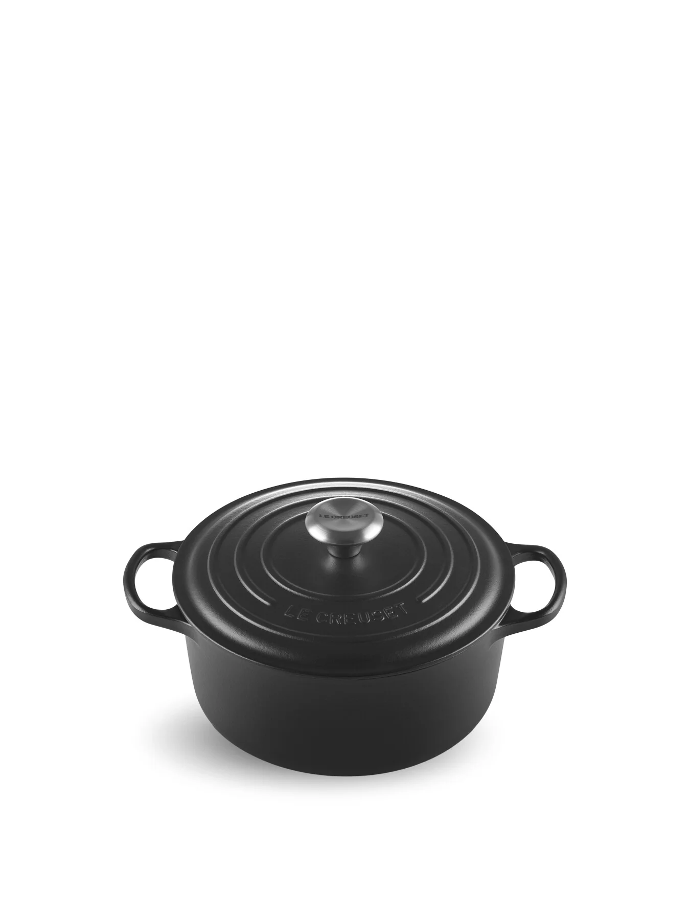 Round Casserole Dish Satin Black 24cm