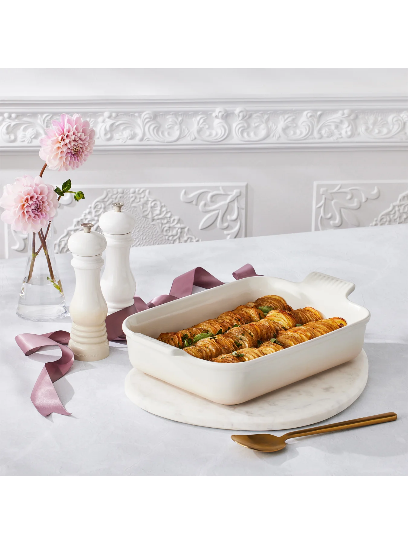Stoneware Heritage Rectangular Dish Meringue 32cm - Image 4