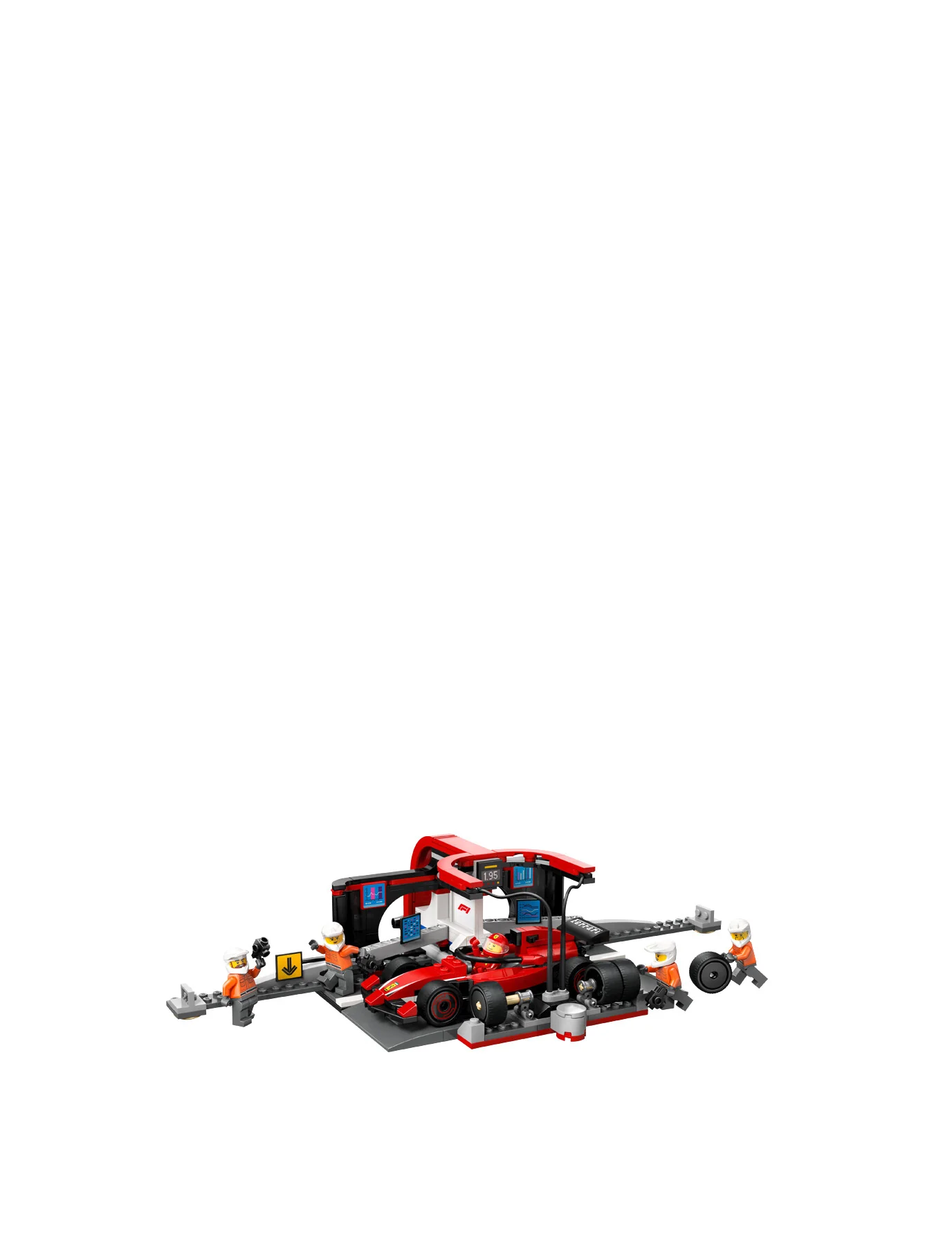 City F1 Pit Stop Pit Crew with Ferrari Car 60443 - Image 2