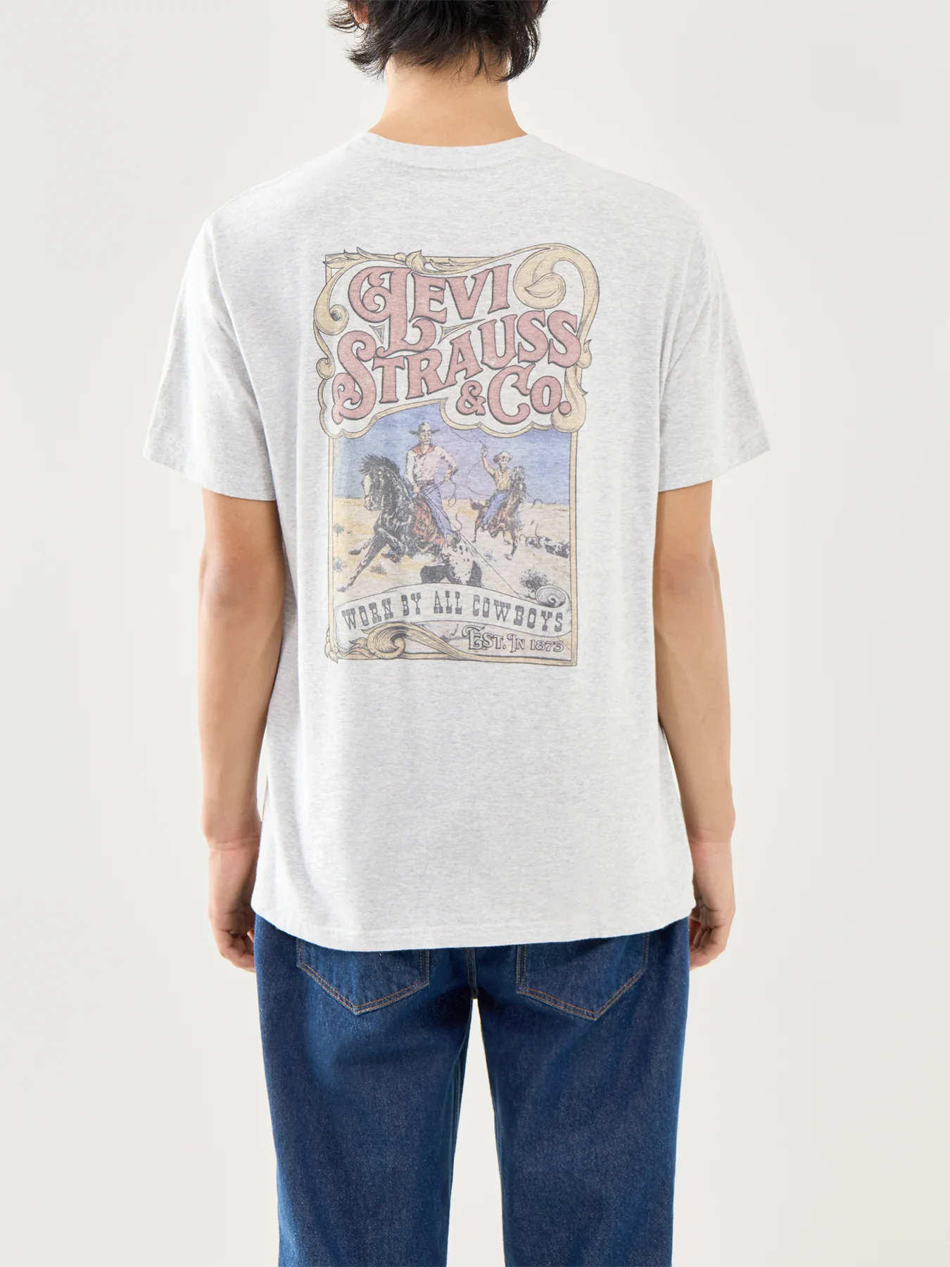 White Cotton Relaxed Fit Graphic T-Shirt - Image 5