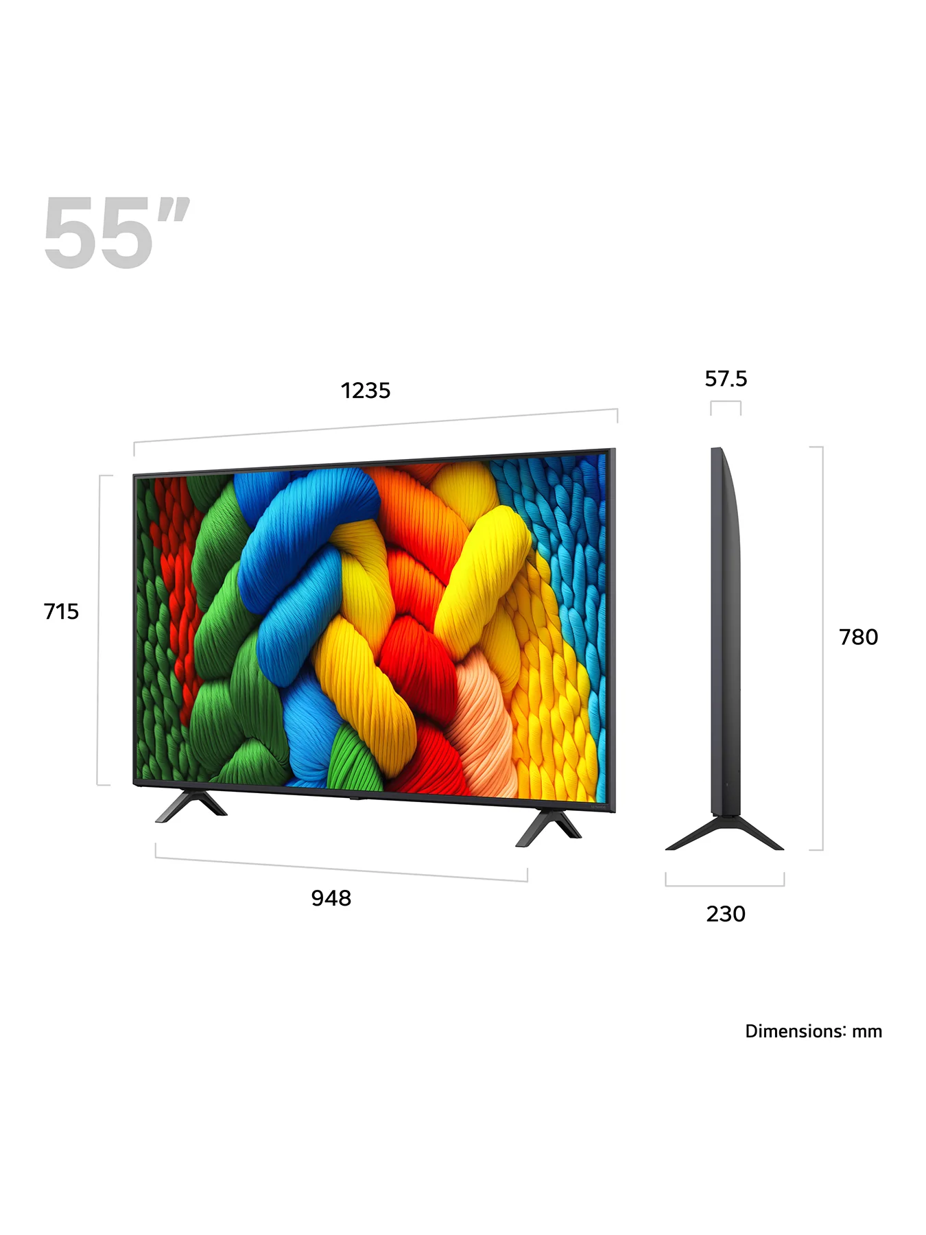 55NANO80A6B 55 Inch LED HDR NanoCell 4k Ultra HD Smart TV 2025 - Image 3