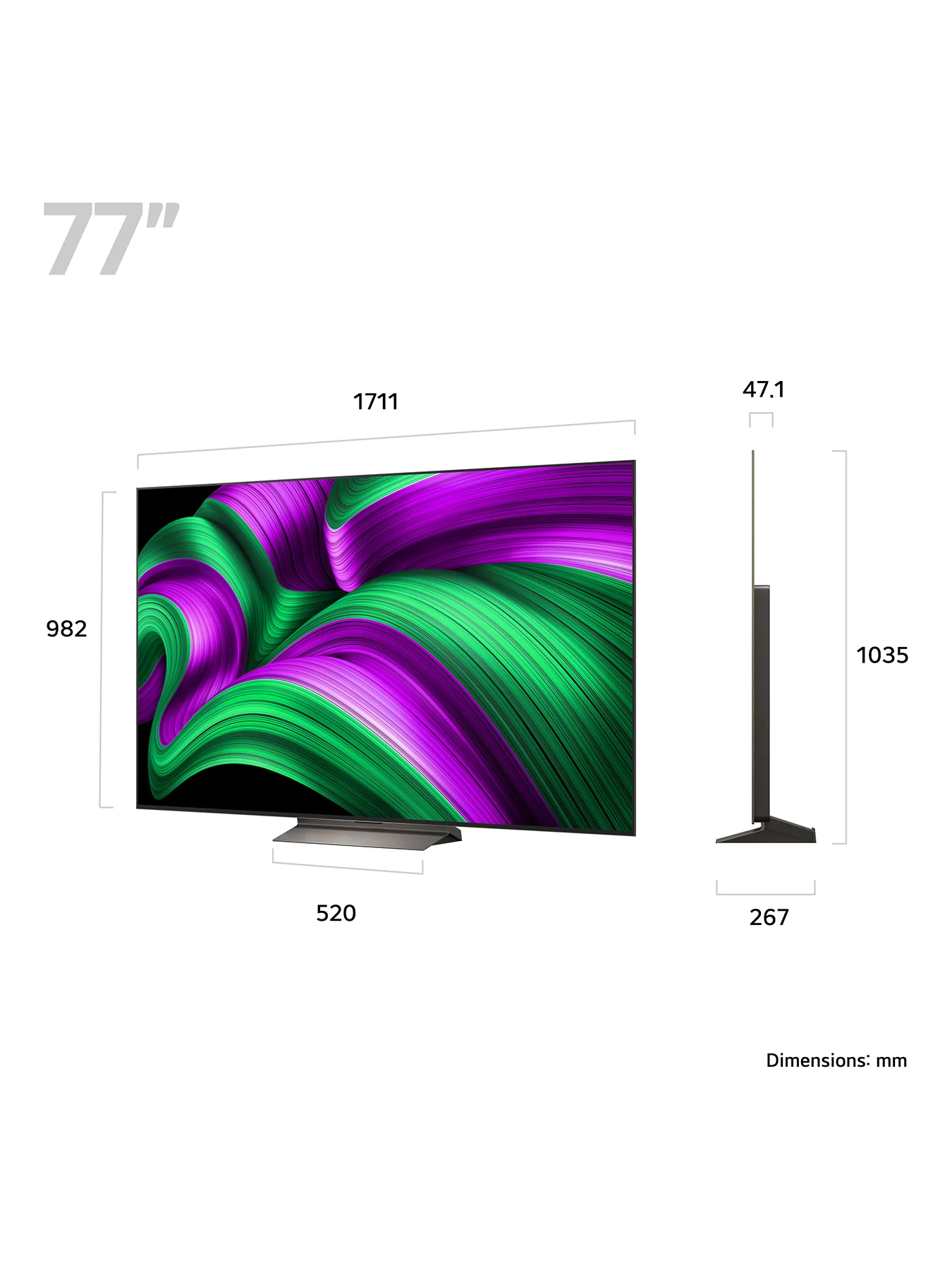 OLED77C56LB 77 Inch OLED Evo AI 4K Smart TV 2025 - Image 2