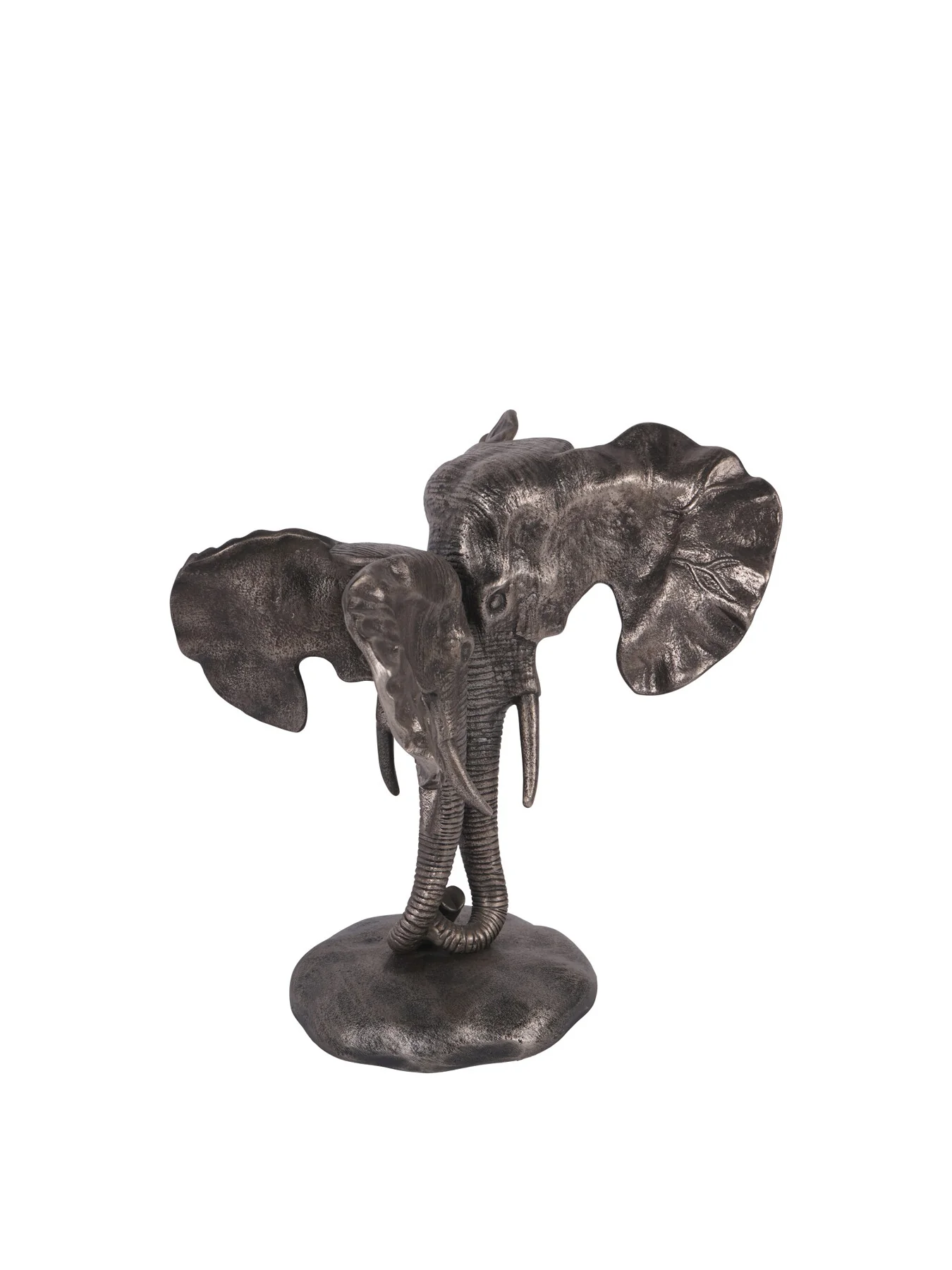 Kariba Cast Aluminium Nuzzling Elephants Sculpture - Image 3