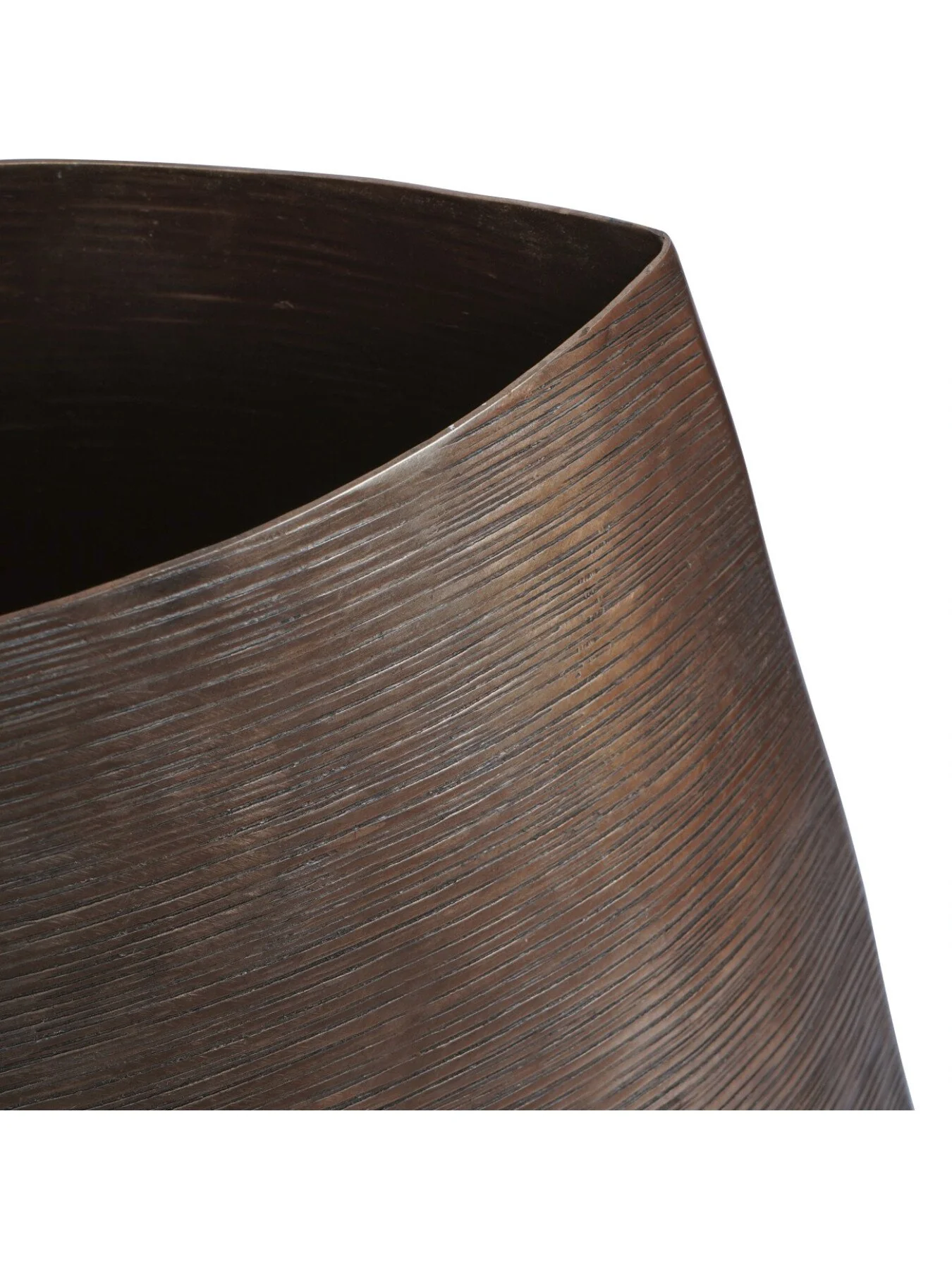 Southwold Textured Oval Antique Brass Vase 100cm - Image 4