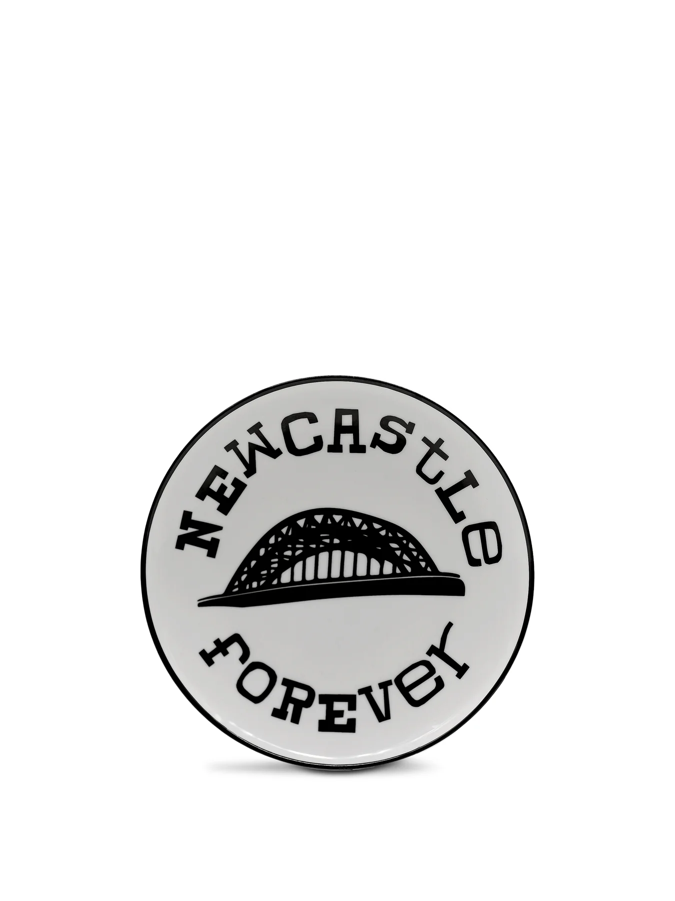 Newcastle Forever Premium Ceramic 8” Plate with Black Rim