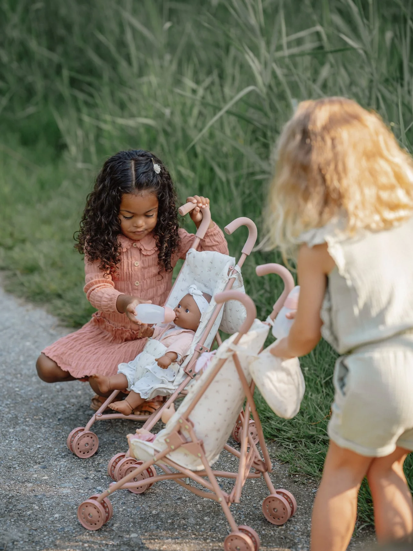 Pink Metal Doll Stroller - Image 3