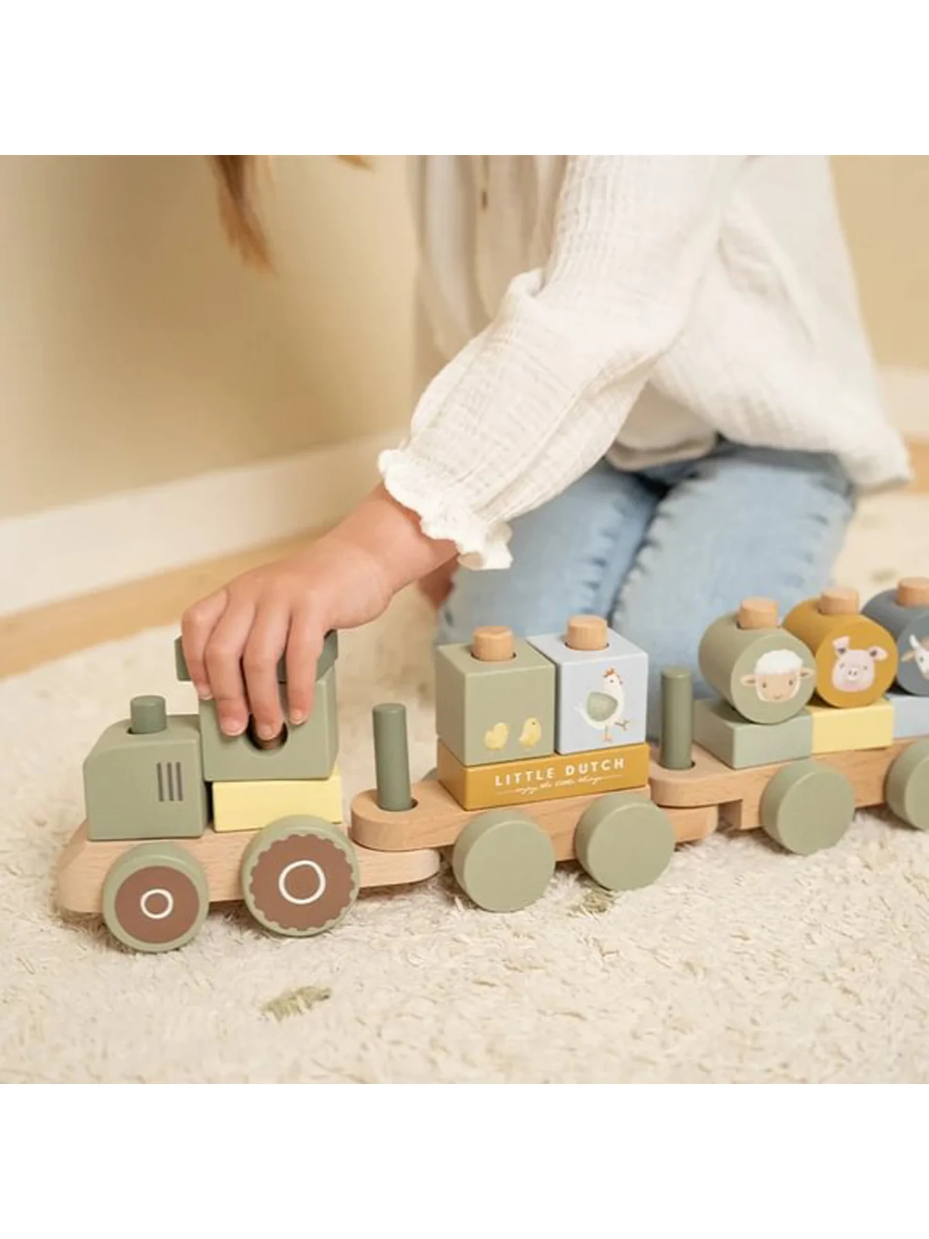 Little Farm Train Tractor Stacking Toy - Image 3
