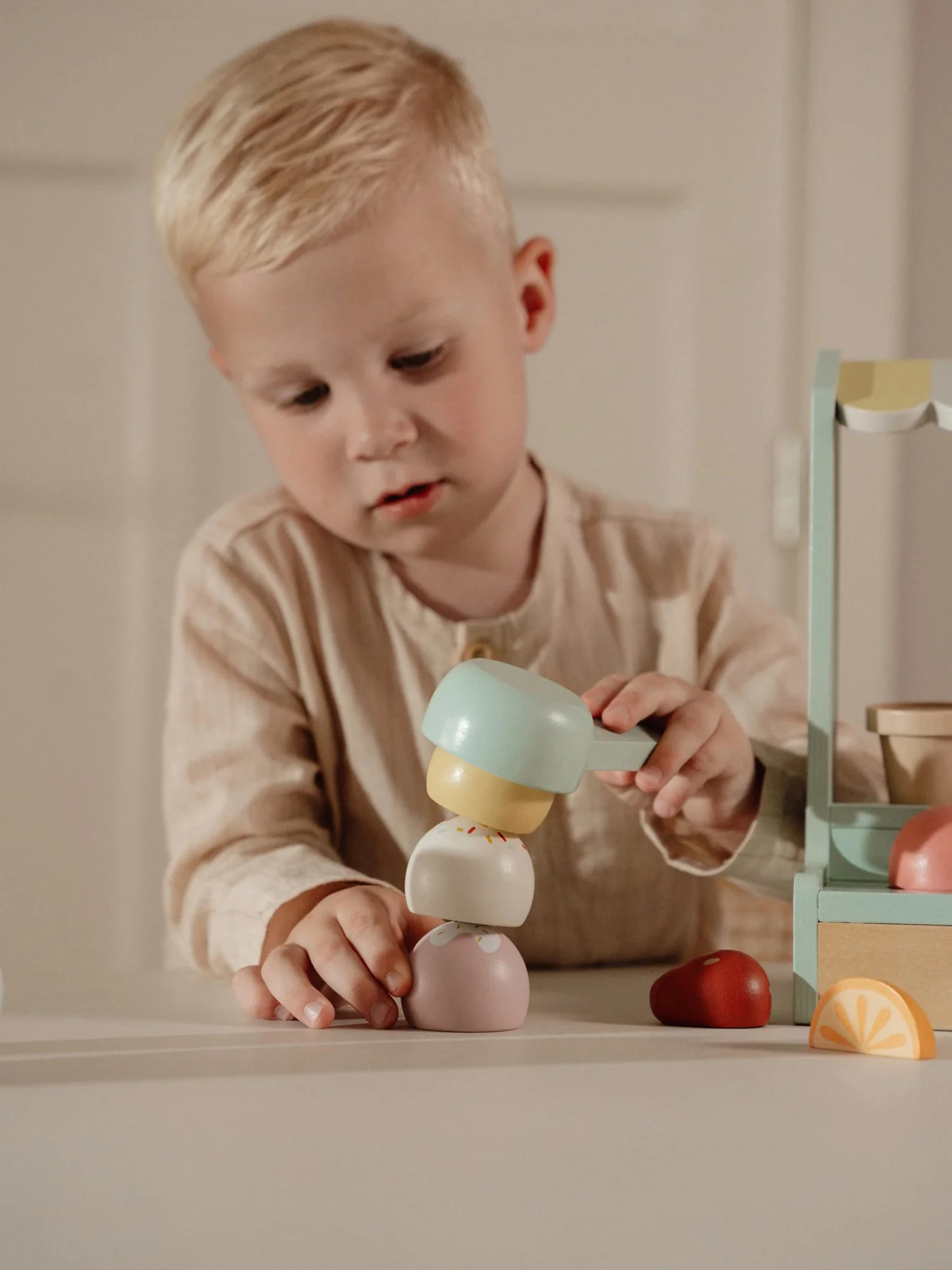 Wooden Ice Cream Shop Toy Set - Image 2