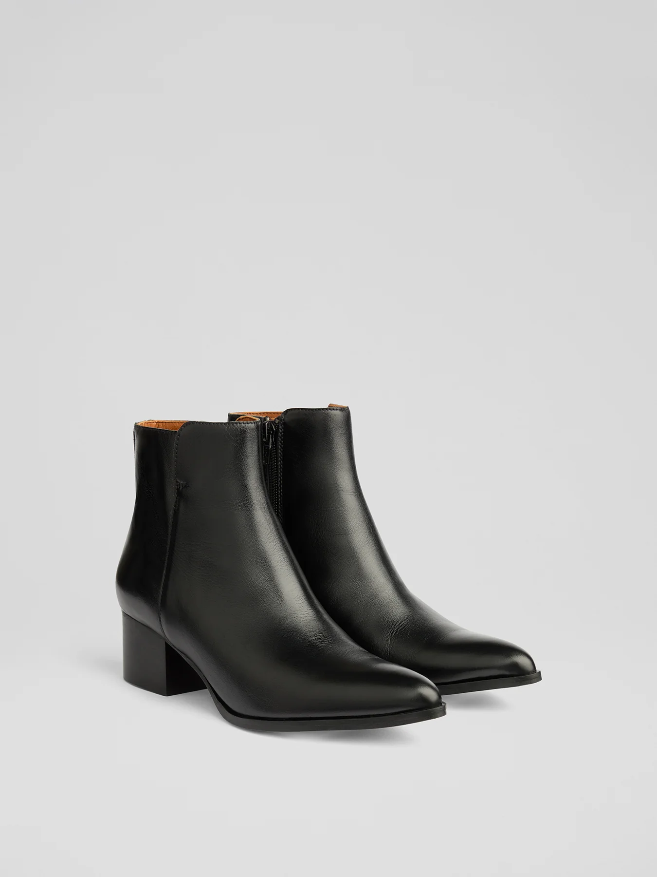 Cicilia Leather Ankle Boots Black - Image 2