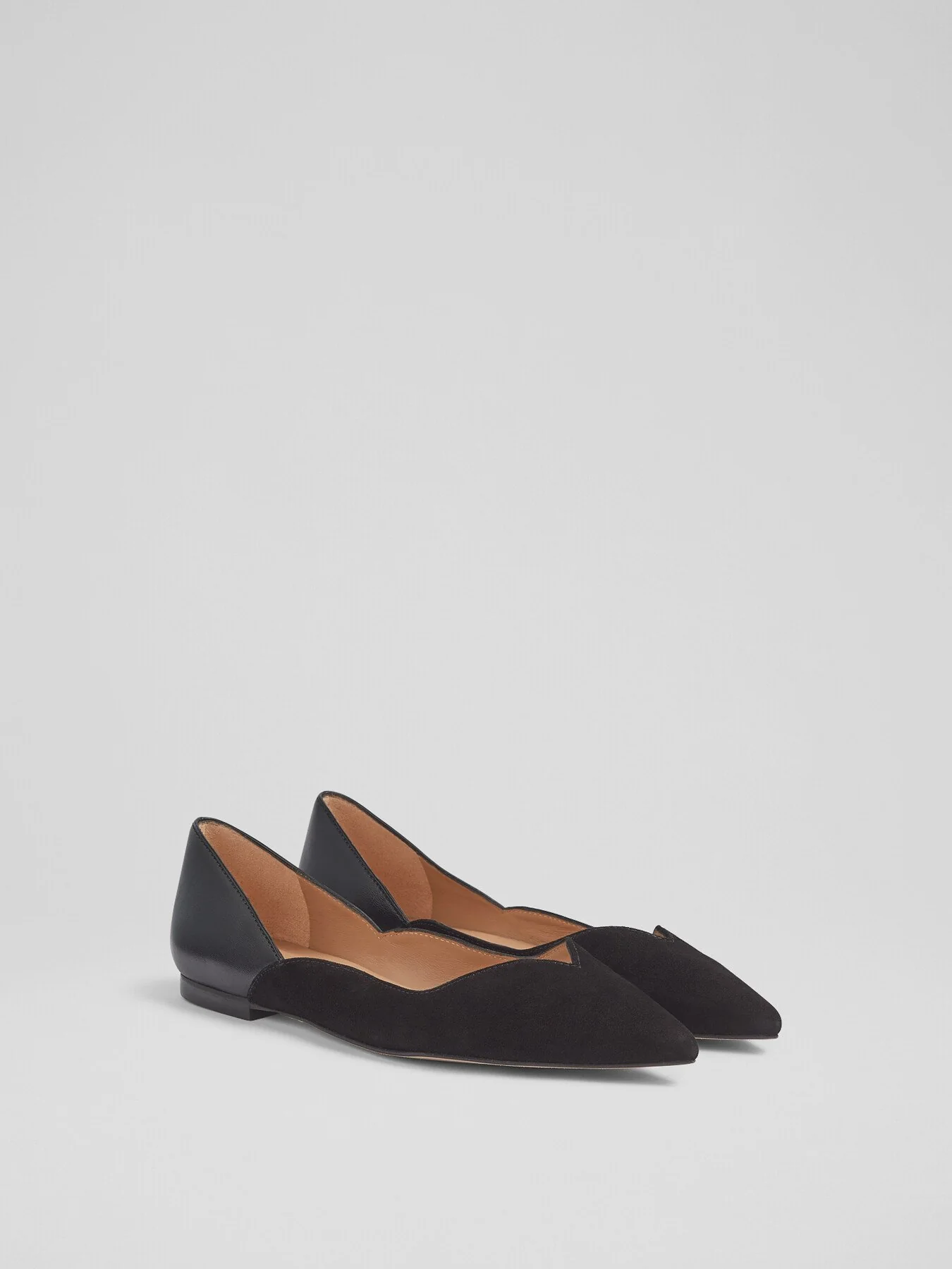 Iris Suede And Leather Sweetheart Flats - Image 2