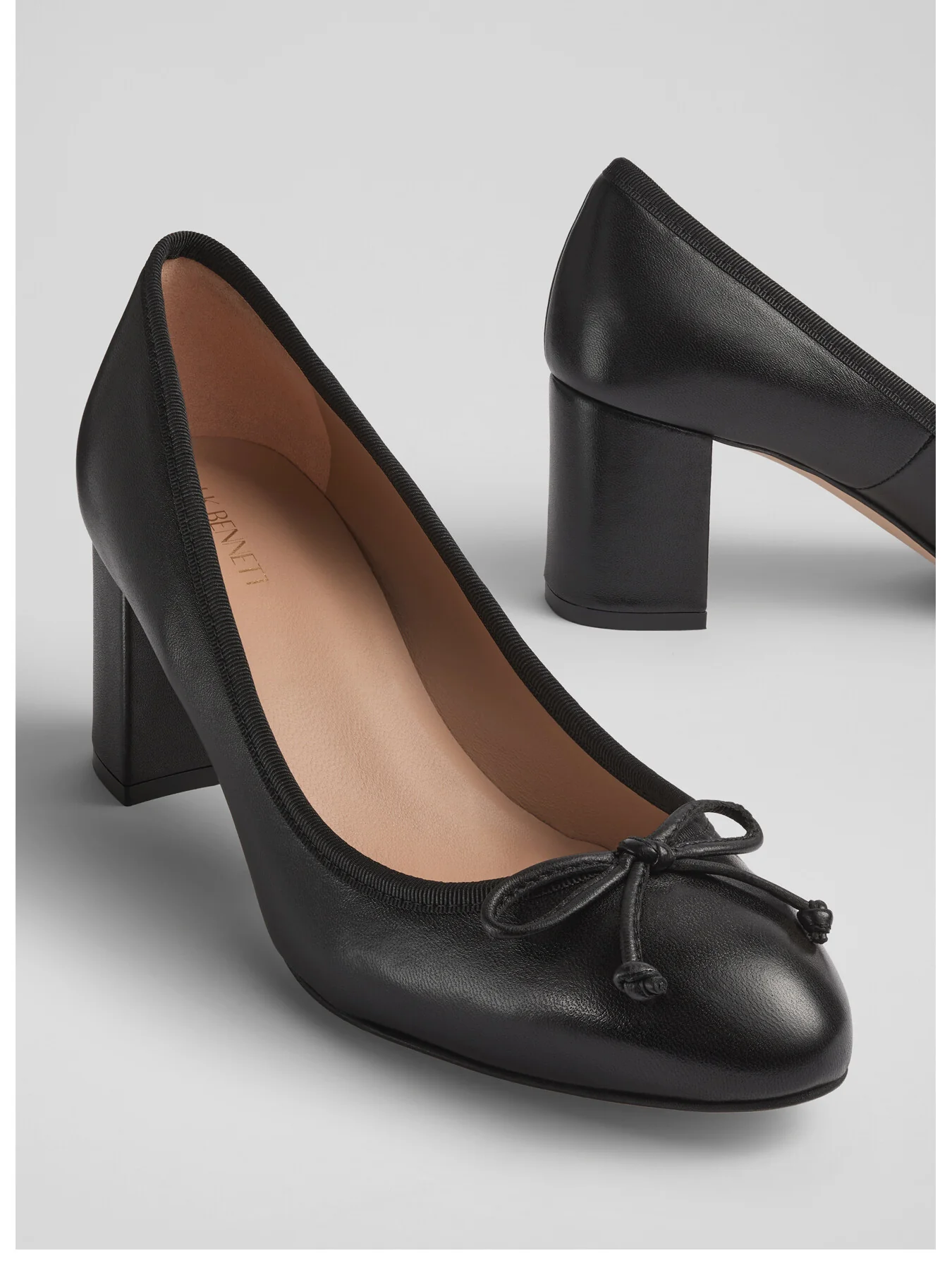 Juliette High Heel Grosgrain Ballerina Courts - Image 3