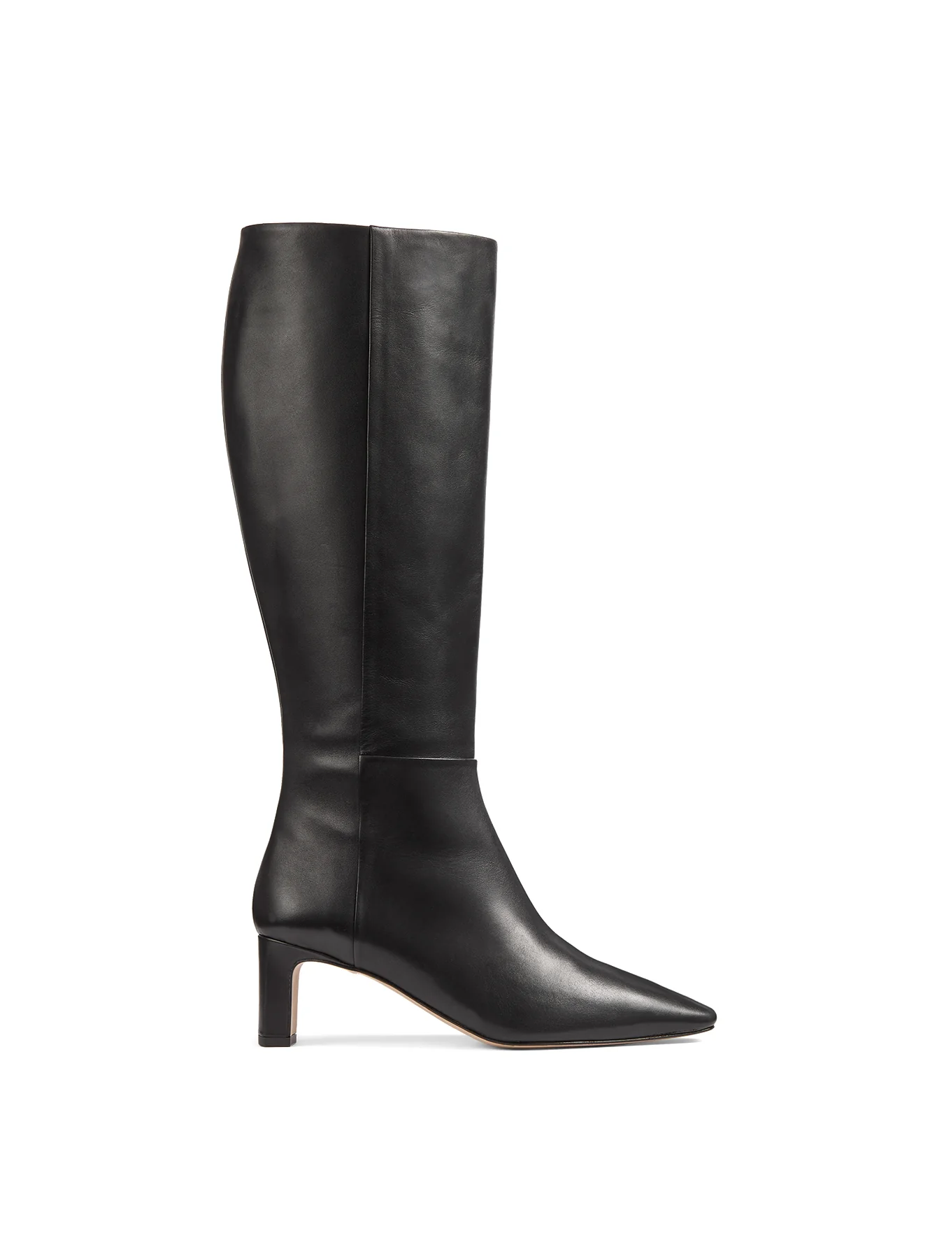 Margarite Leather Knee Boots Black