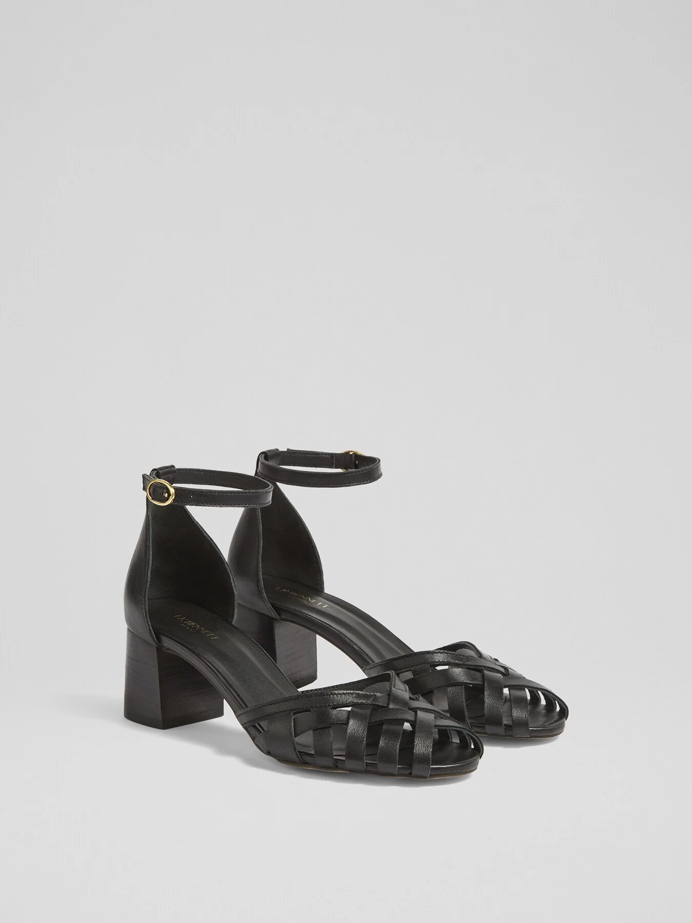 Noemia Nappa Leather Heeled Plaited Front Dorsay - Image 2