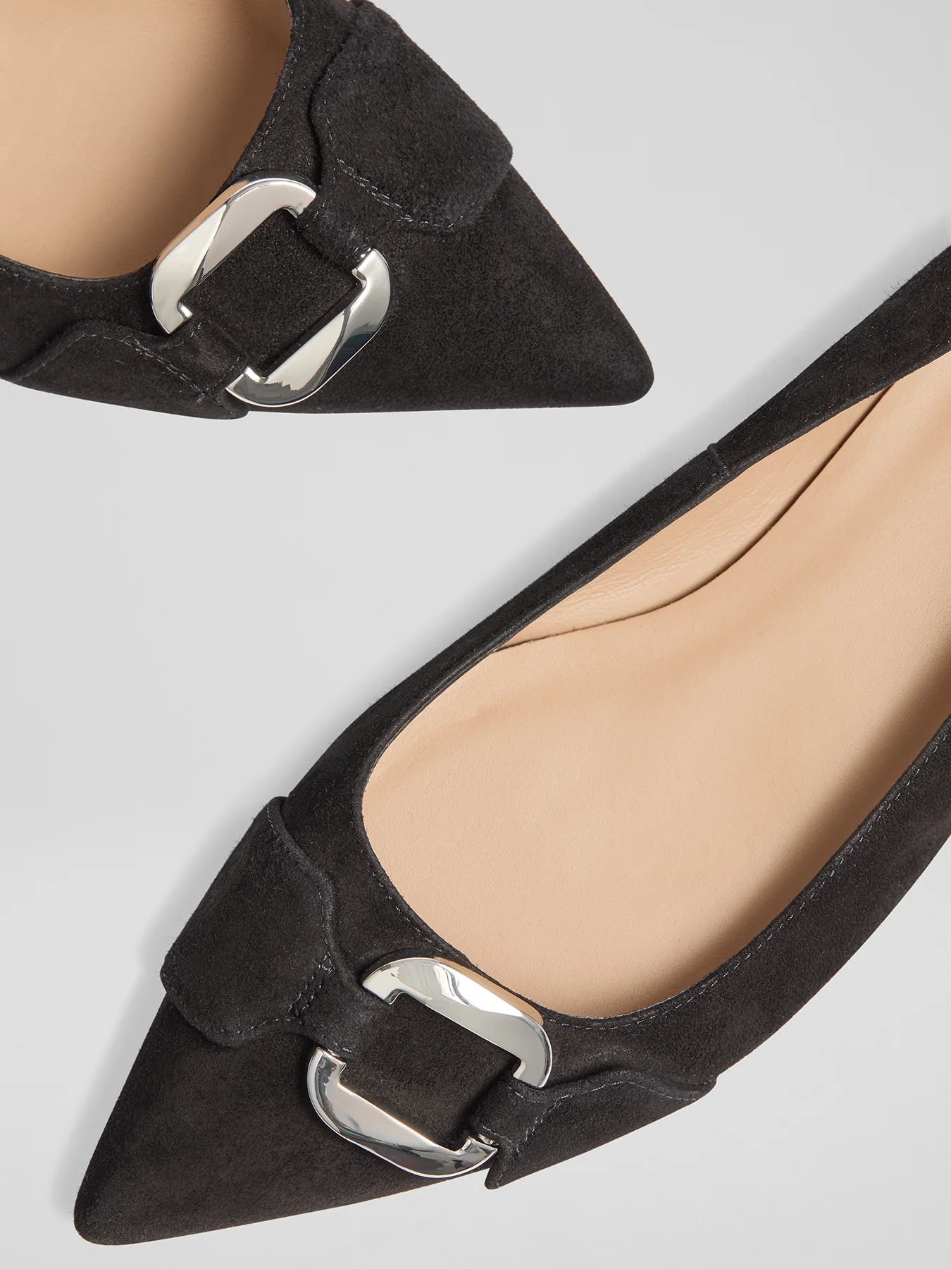 Oloid Pointed Flats Leather Black - Image 3