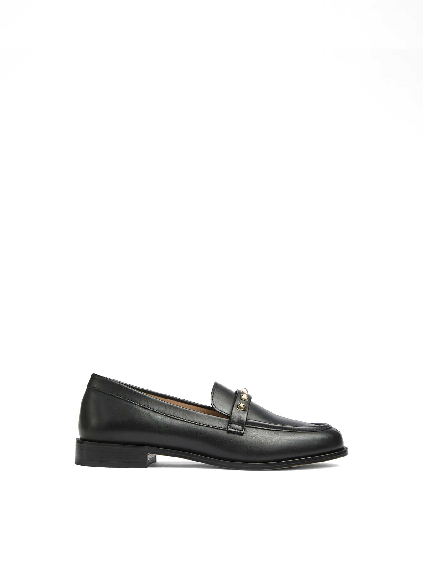 Stellar Black Leather Loafers Black