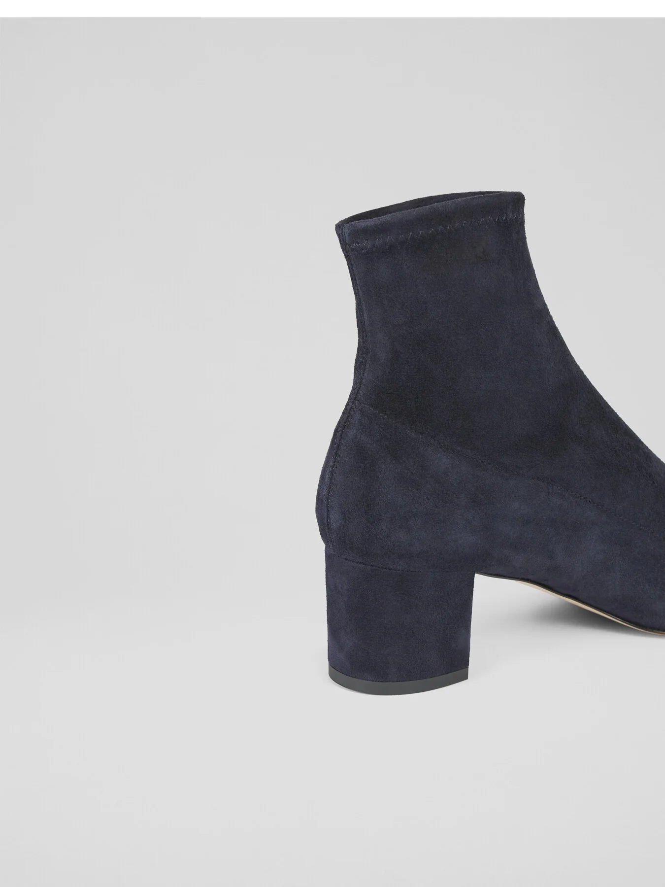 Grove Navy Low Block Stretch Ankle Boots - Image 4