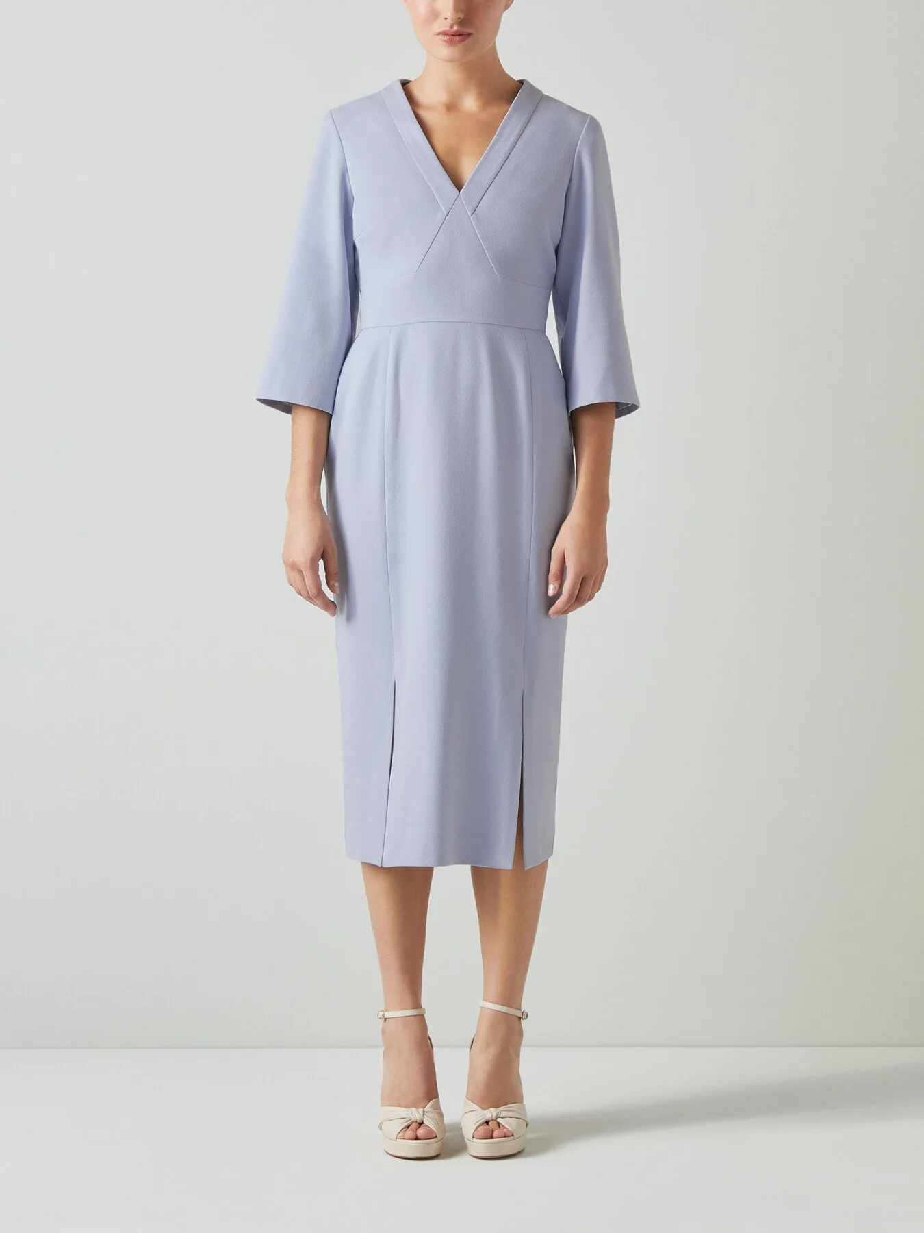 Sky Lenzing™ Ecovero™ Viscose Blend Crepe Dress - Image 3