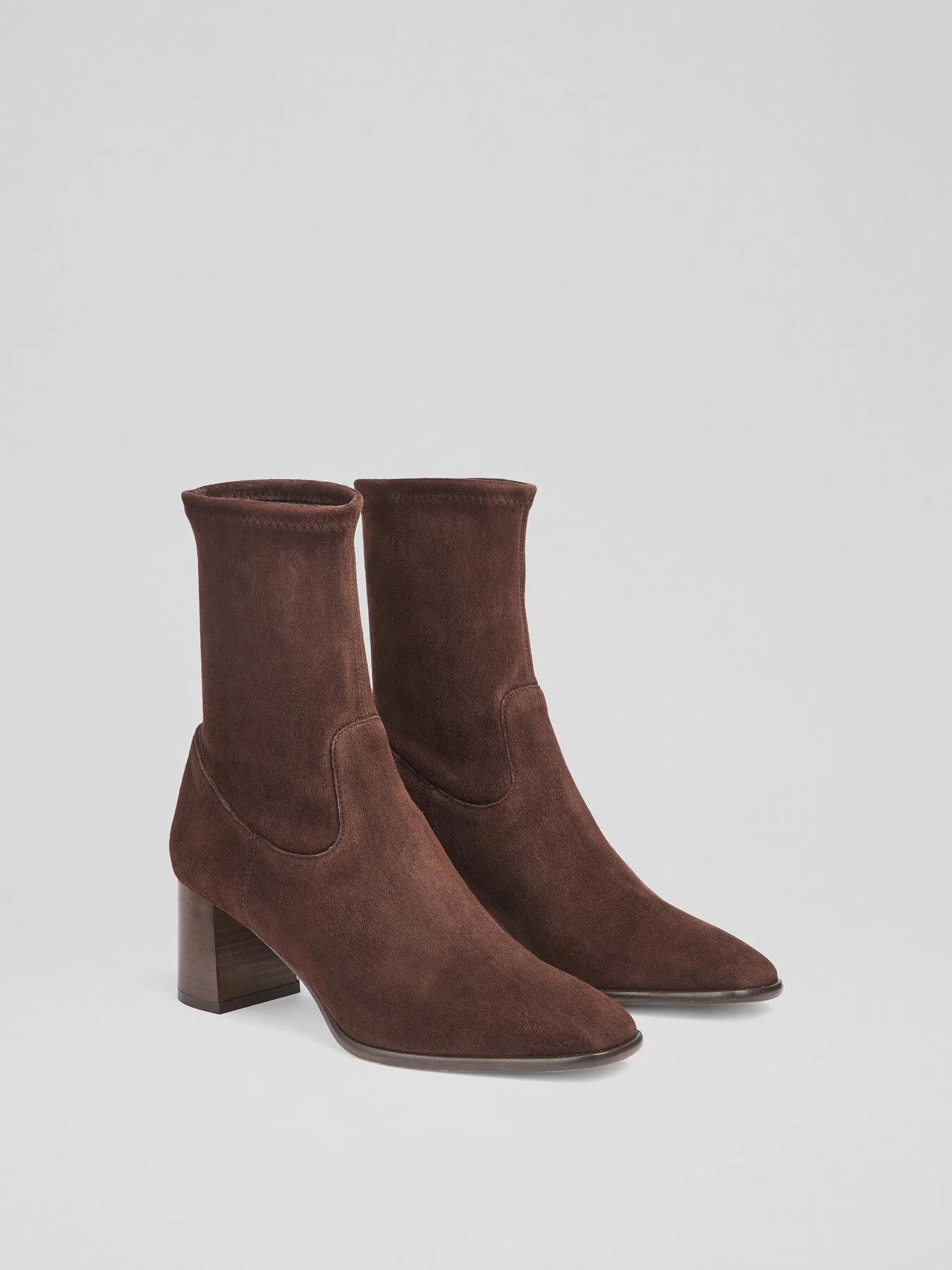 Harp Espresso Block Heel Stretch Ankle Boot - Image 2