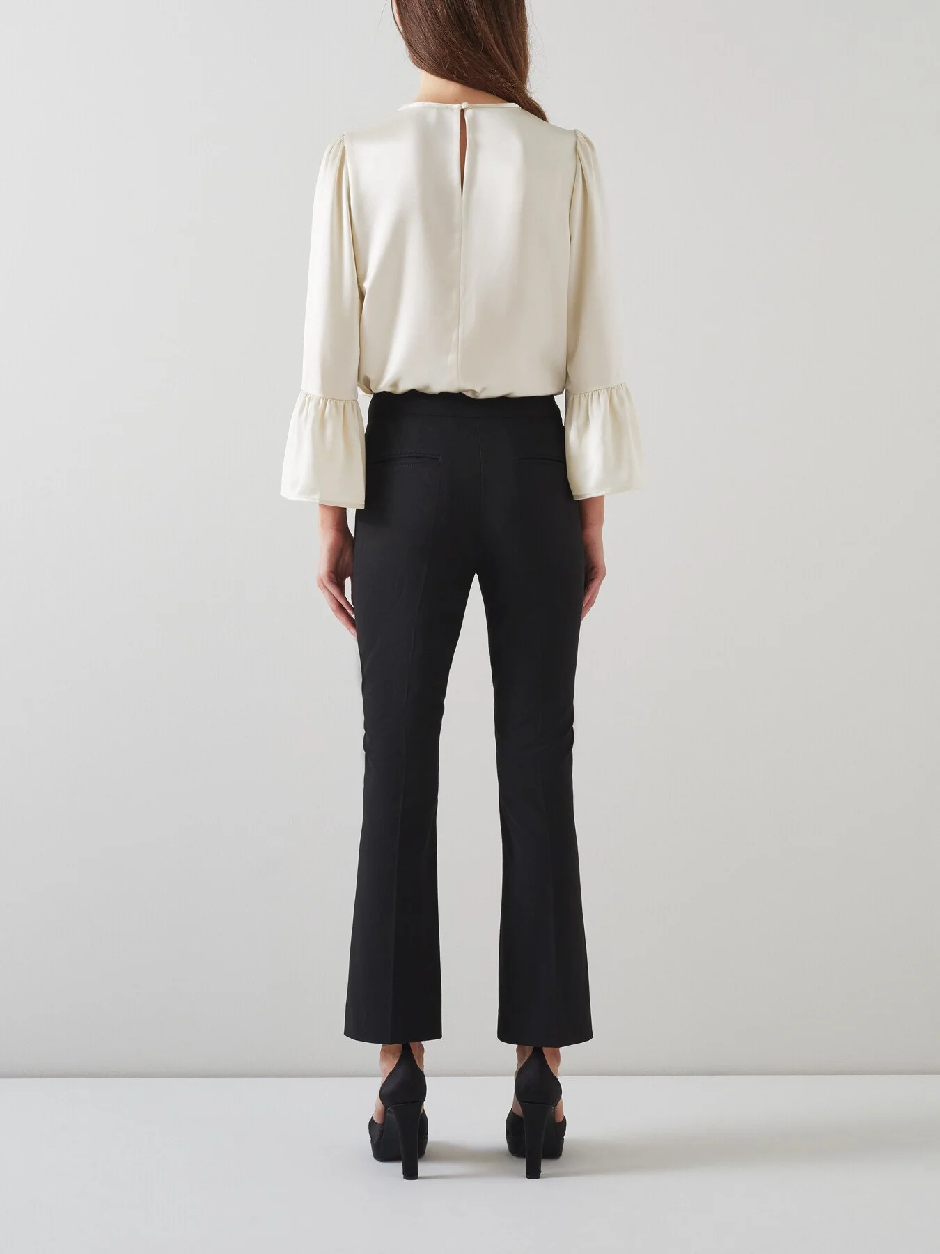 Agnes Birch Satin Top With Frill Cuff - Image 3