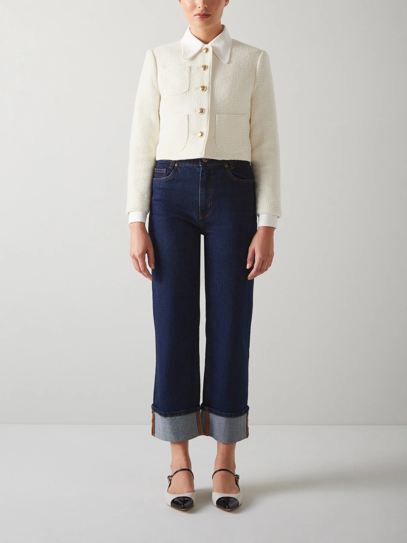Alexa Recycled Cotton-Blend Italian Tweed Jacket - Image 2