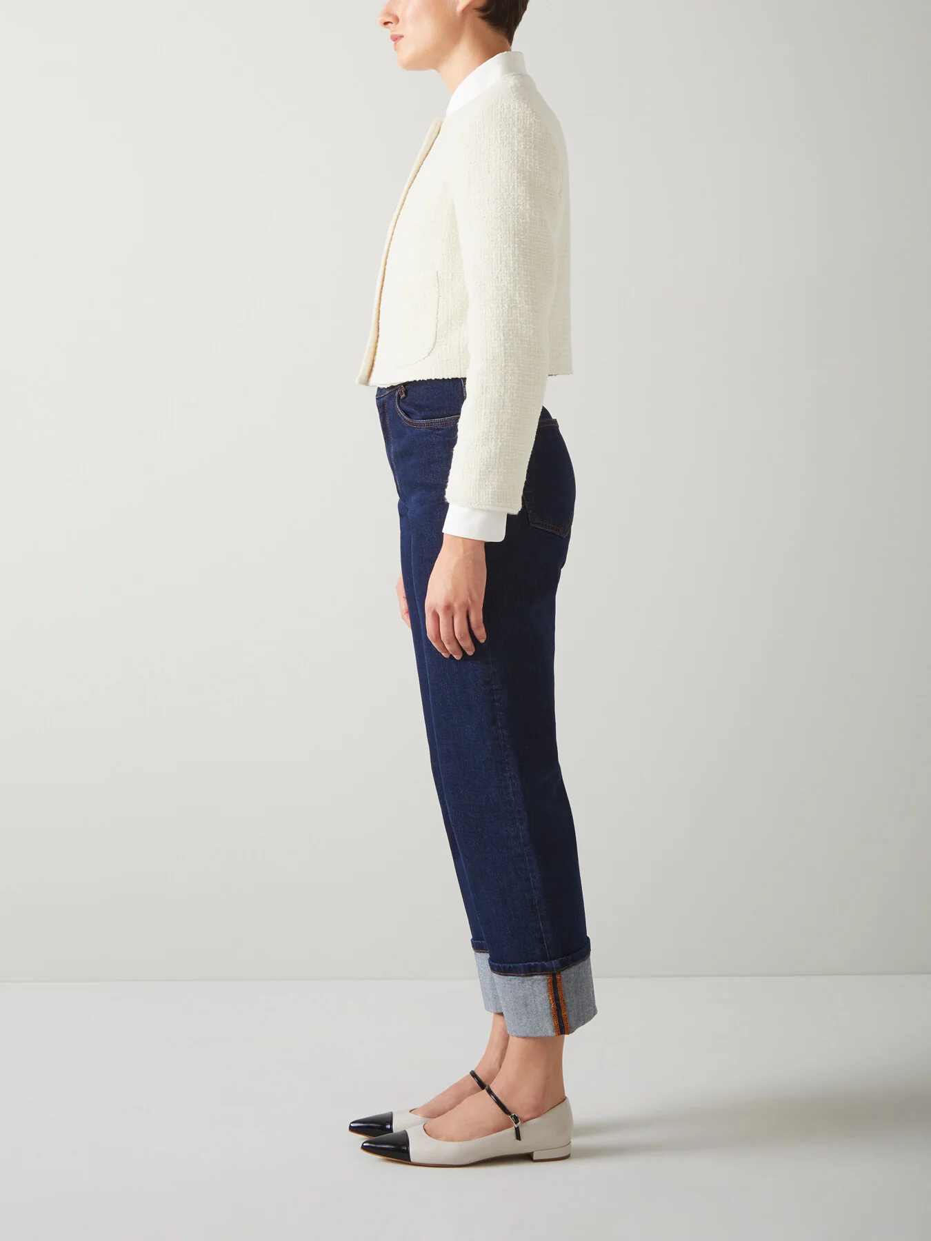 Alexa Recycled Cotton-Blend Italian Tweed Jacket - Image 5