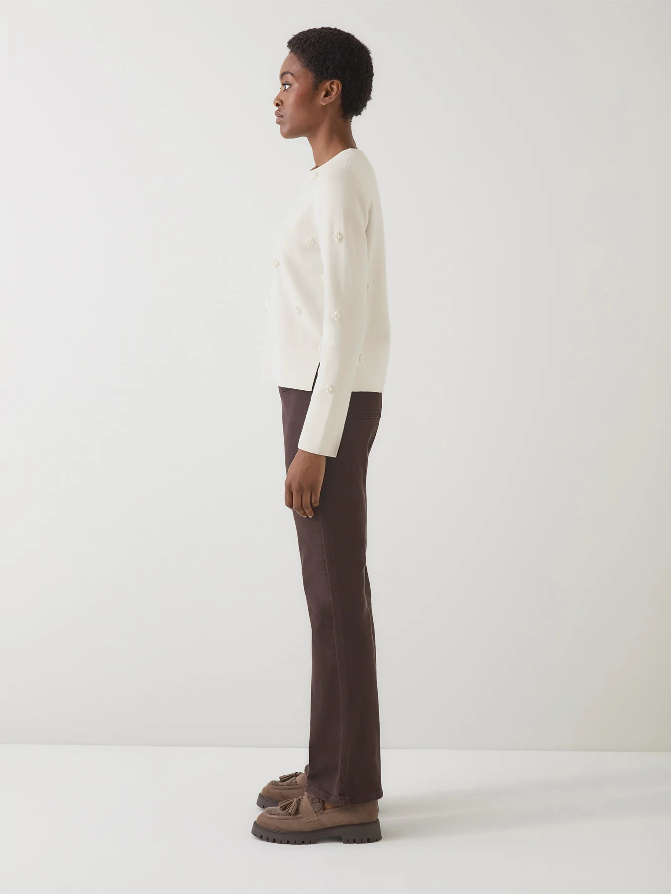Buttercup Ivory Pearl Beaded Milano Sweater - Image 3