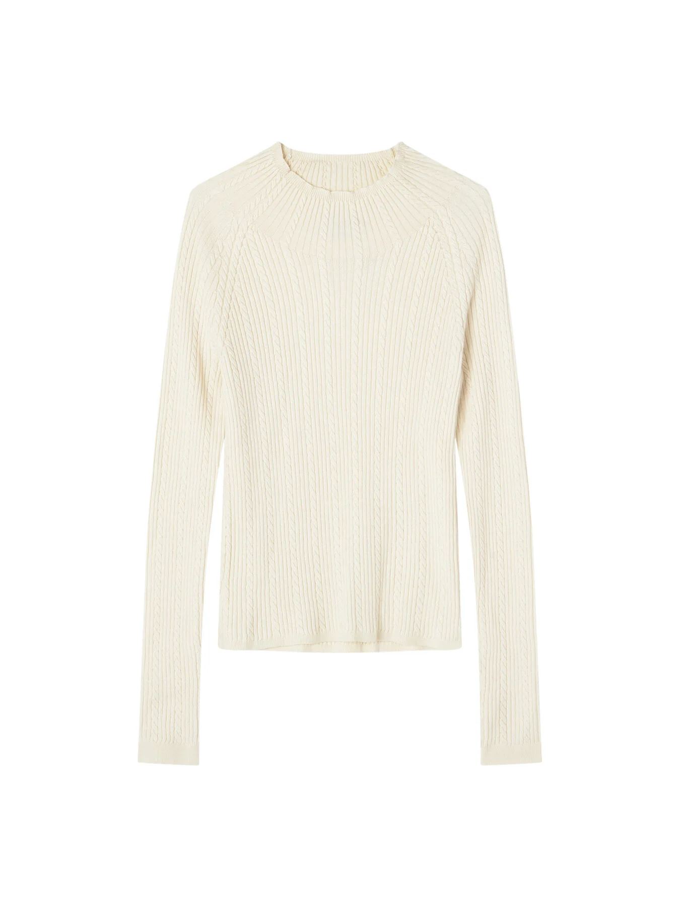 West Coconut Milk Cable Stitch Sweater