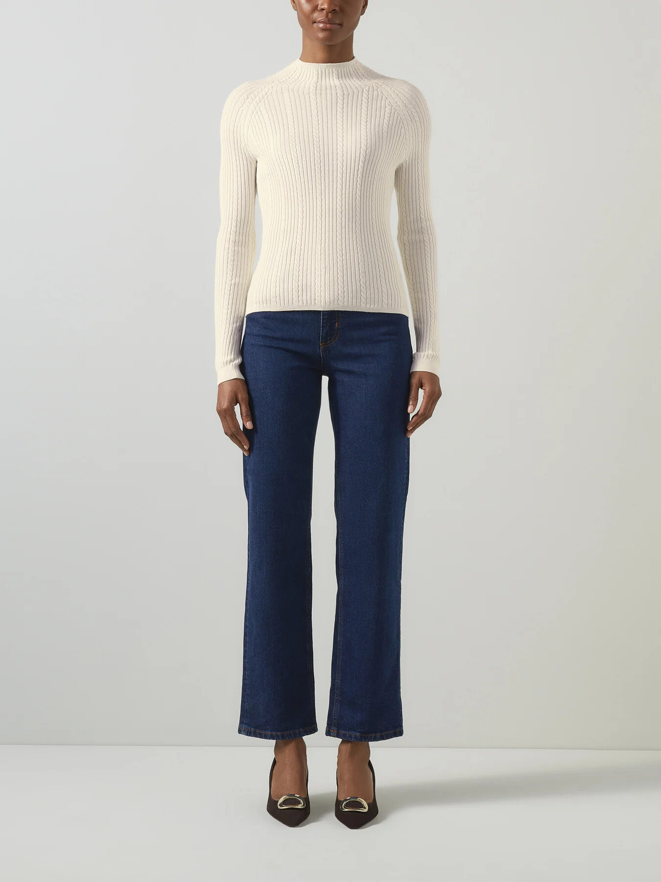 West Coconut Milk Cable Stitch Sweater - Image 4