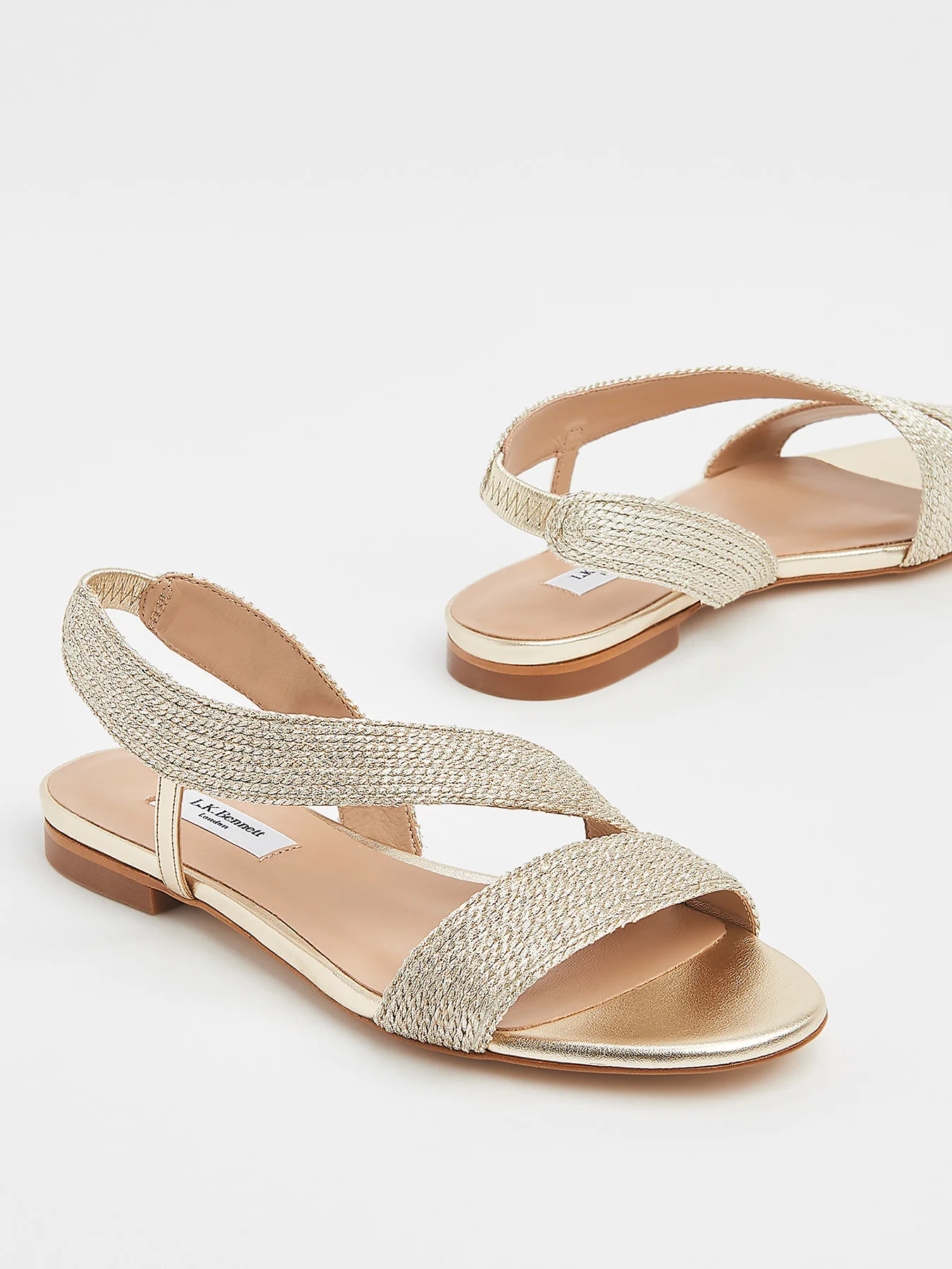 Metallic Rachel Flat Sandals - Image 3