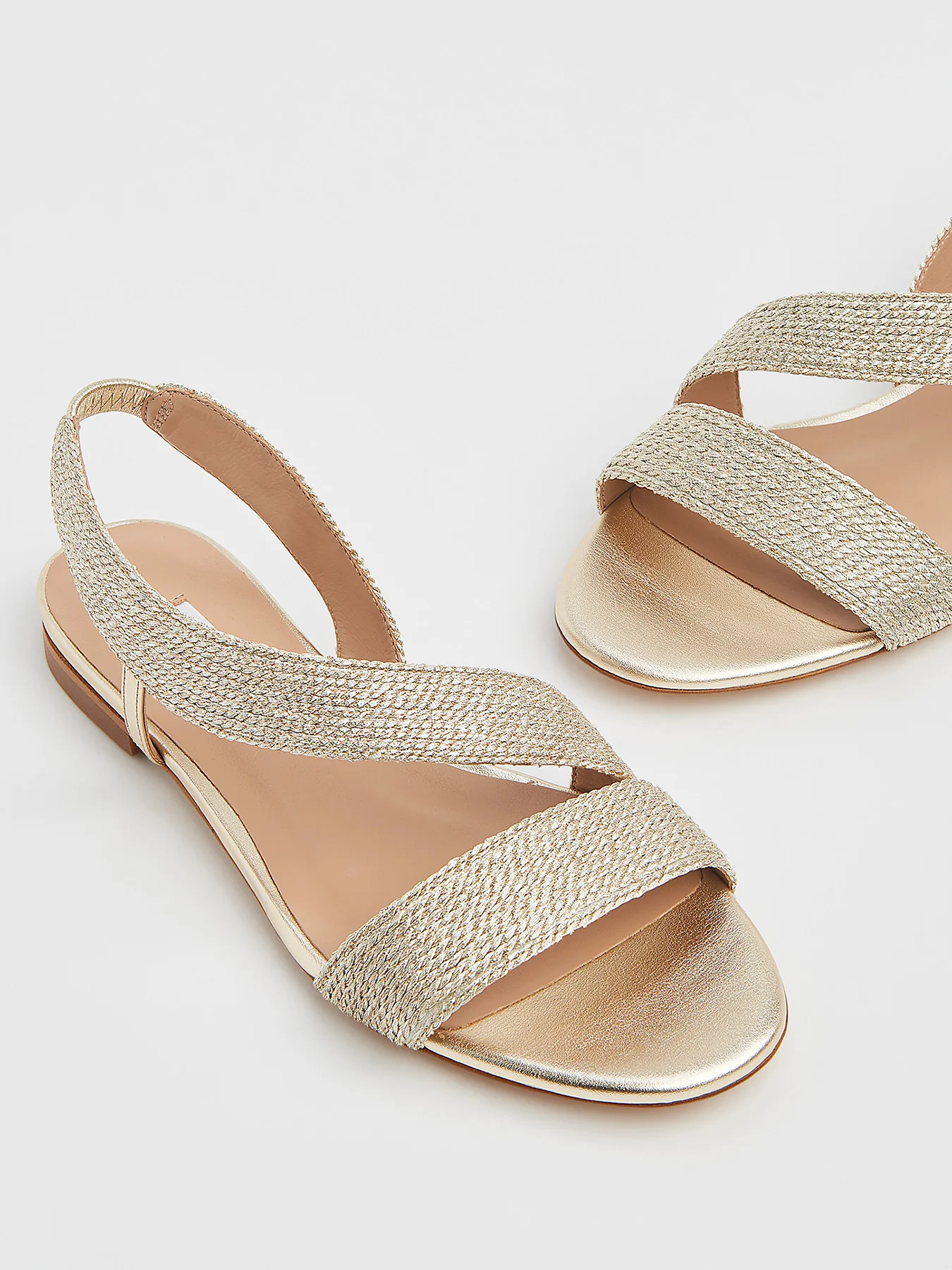 Metallic Rachel Flat Sandals - Image 4
