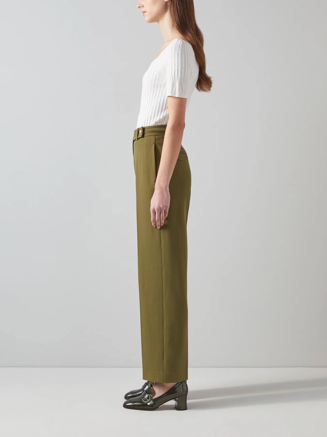 Billie Olive Tailored Crop Wide Trouser - Image 2