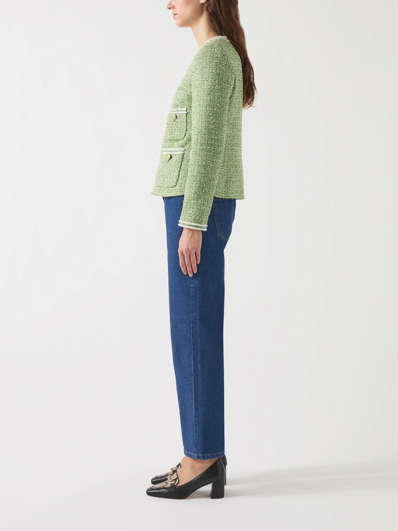 Charlie Treetop & Birch Cotton Blend Tweed And Trim Jacket - Image 5