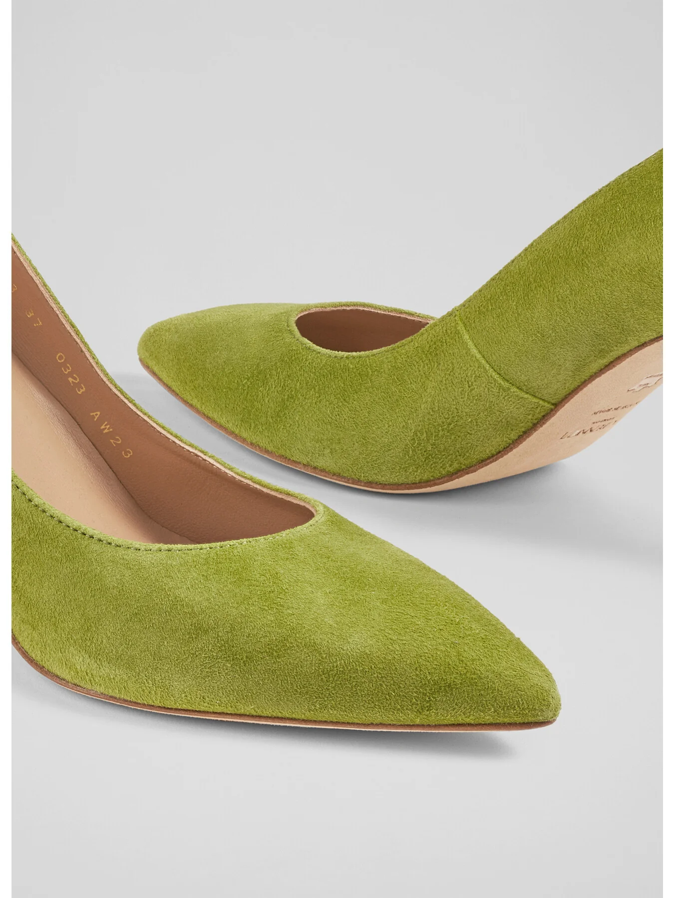 Floret Apple Suede Pointed Toe Courts - Image 4
