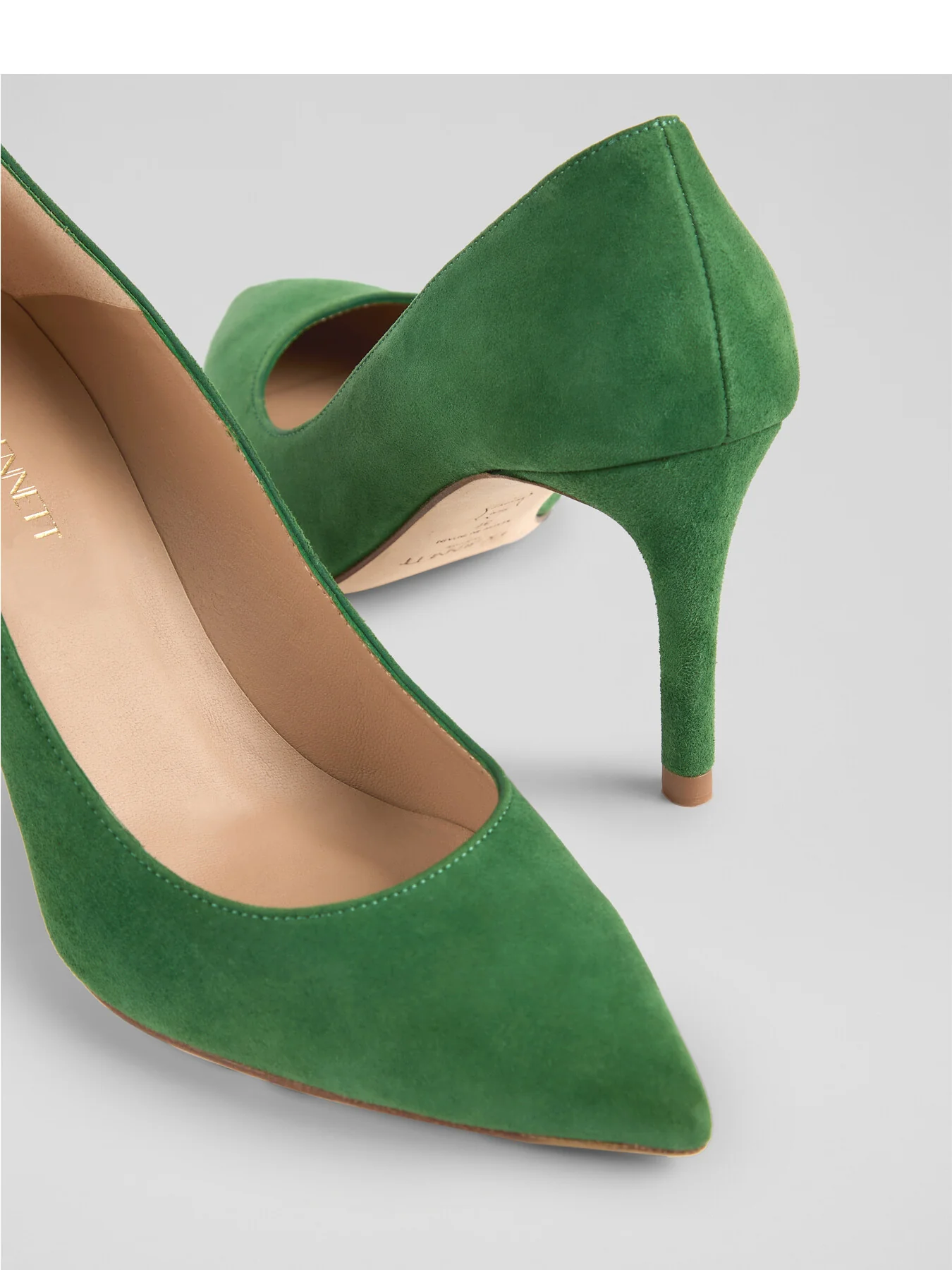 Floret Fern Kid Suede Stiletto Heel Court - Image 4
