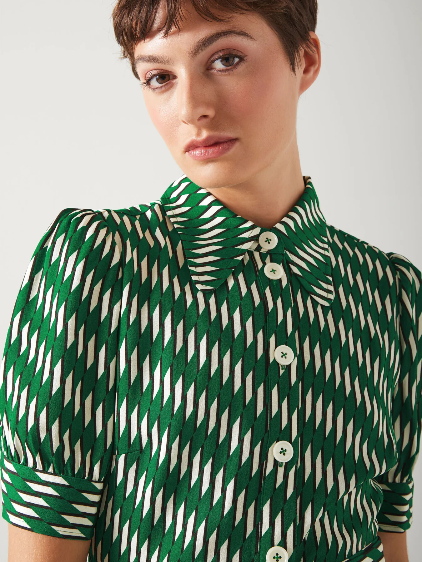Valerie Modernist Print Shirt Dress - Image 4