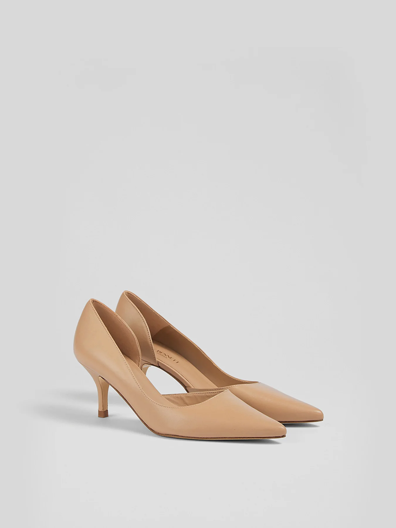 Hazel Beige Leather D'orsay Courts - Image 2