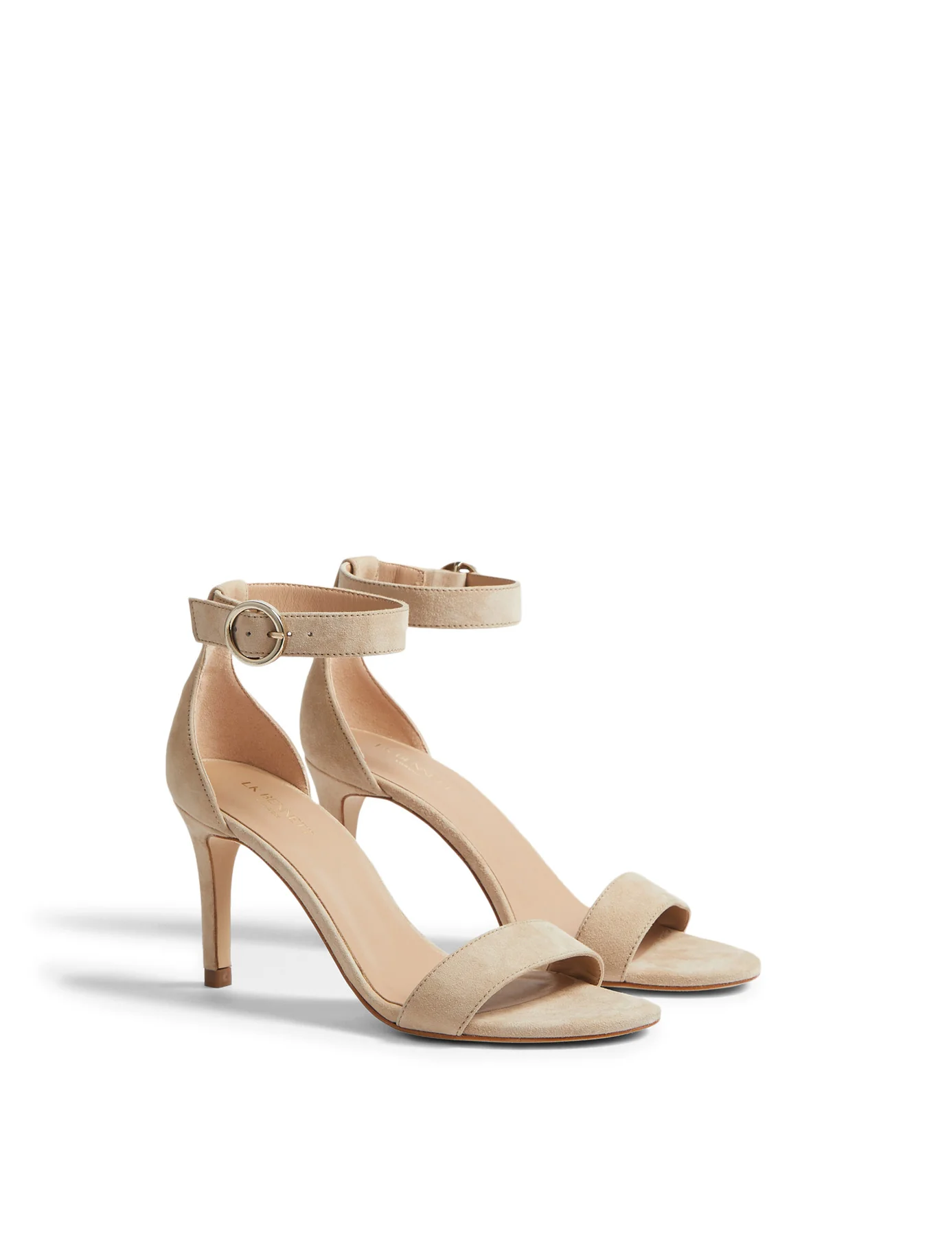 Ivy Beige Suede Single Strap Sandals - Image 2