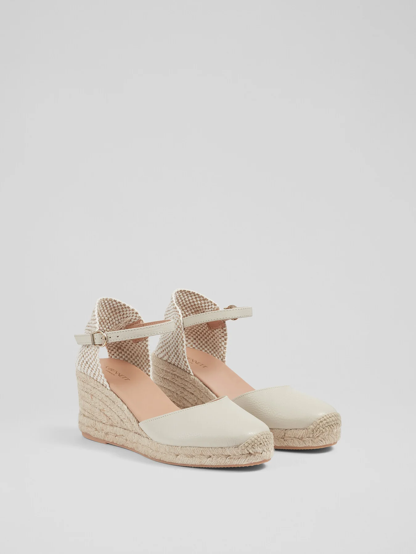Marissa Cream Leather Ankle Strap Espadrilles - Image 2