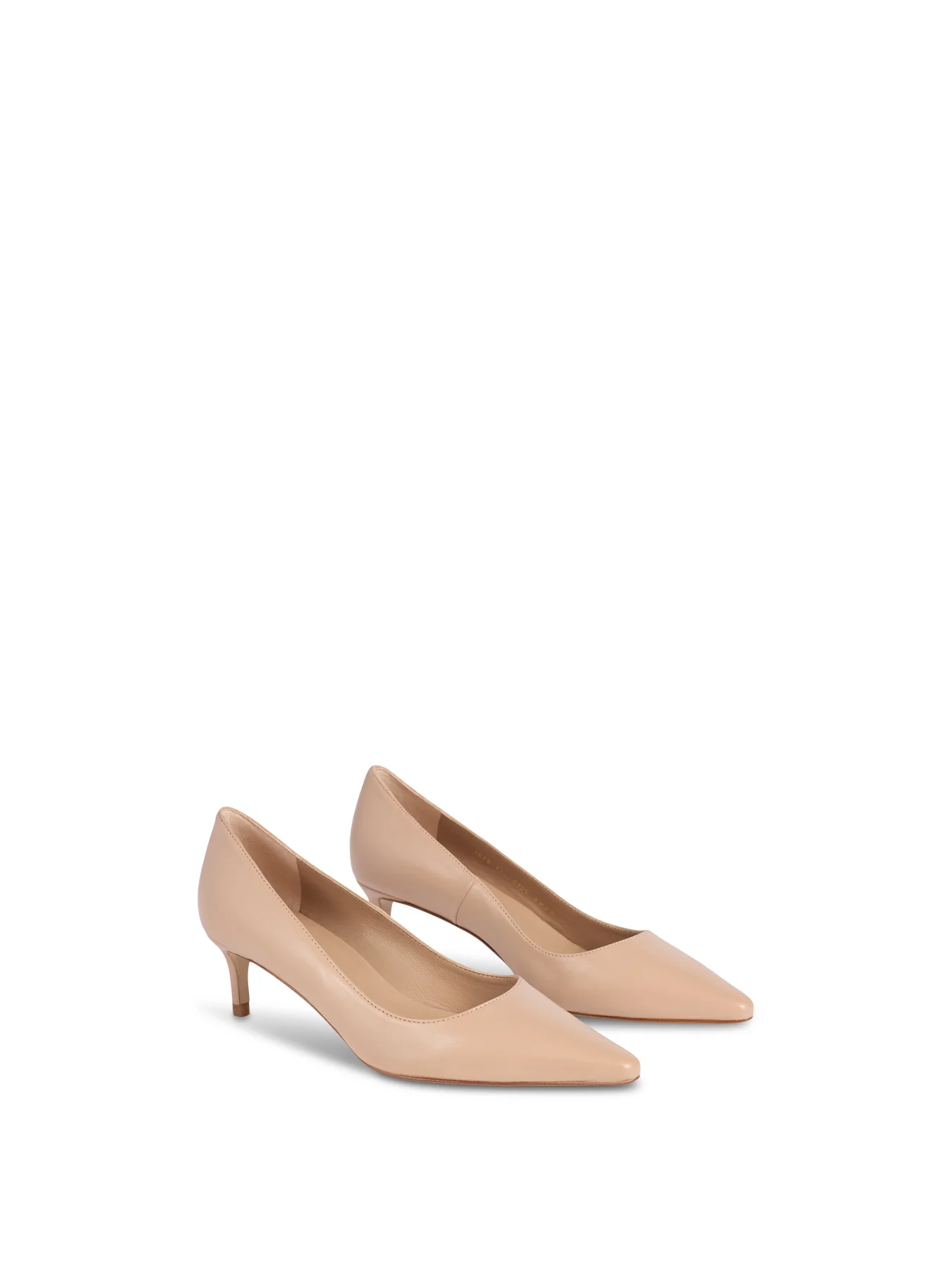 Neutral Ava Trench Suede Pointed Kitten Heel Court - Image 3