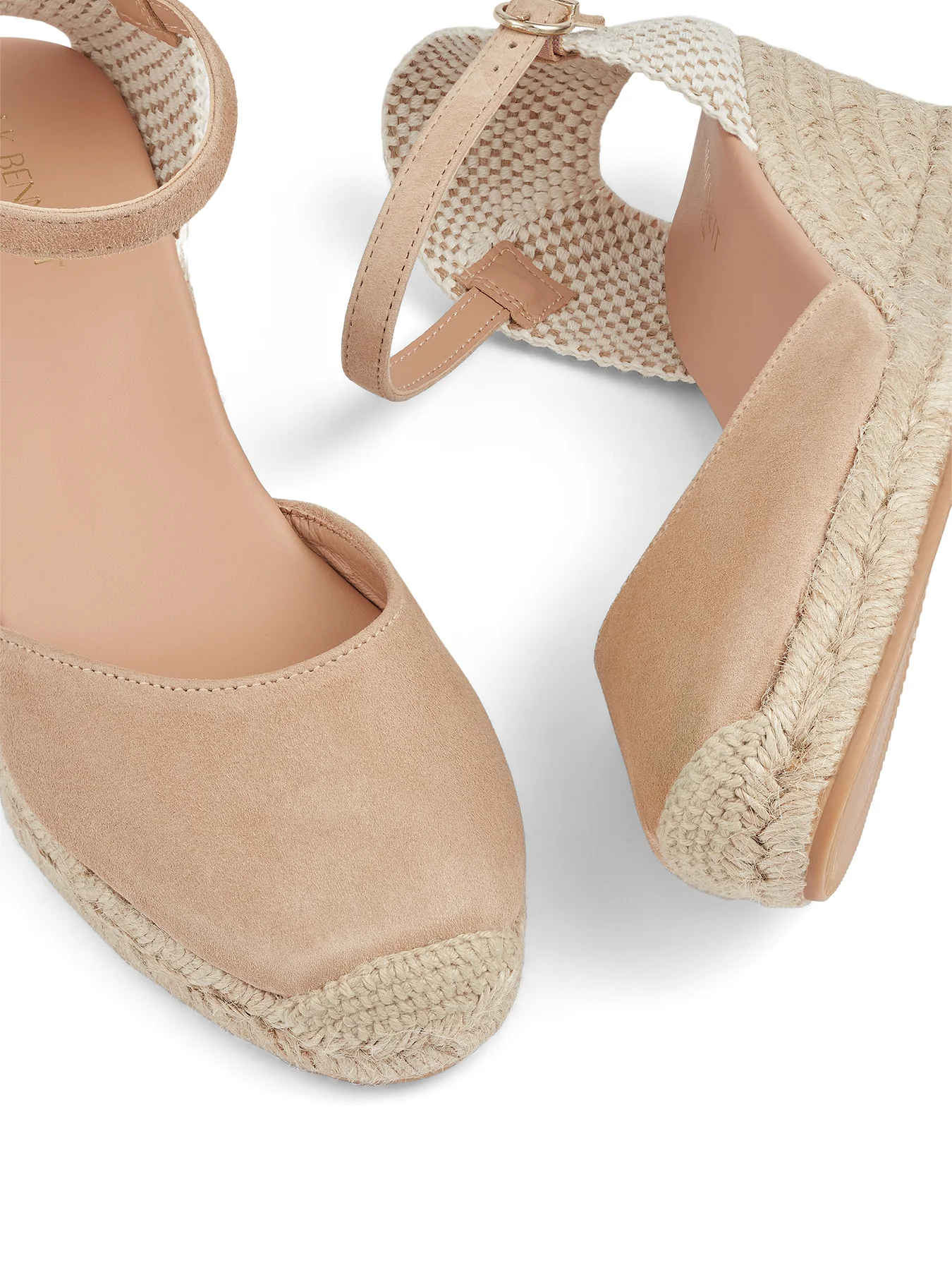 Neutral Marissa Beige Suede Ankle Strap Espadrilles - Image 3